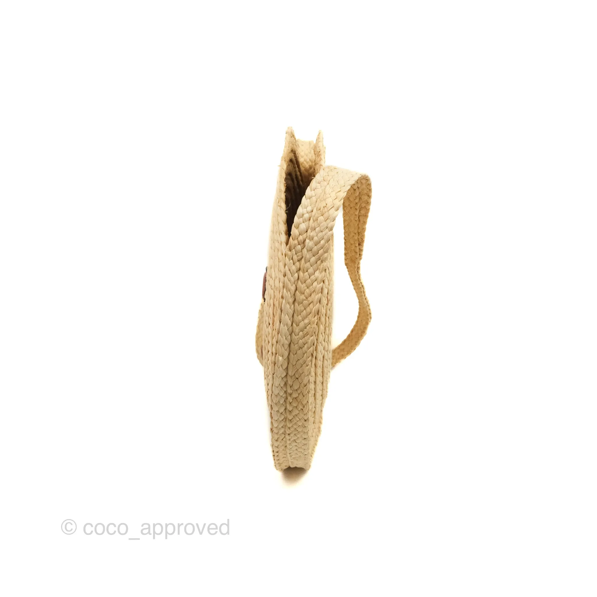Celine Large Round Corn Leaves Calfskin Natural/Tan
