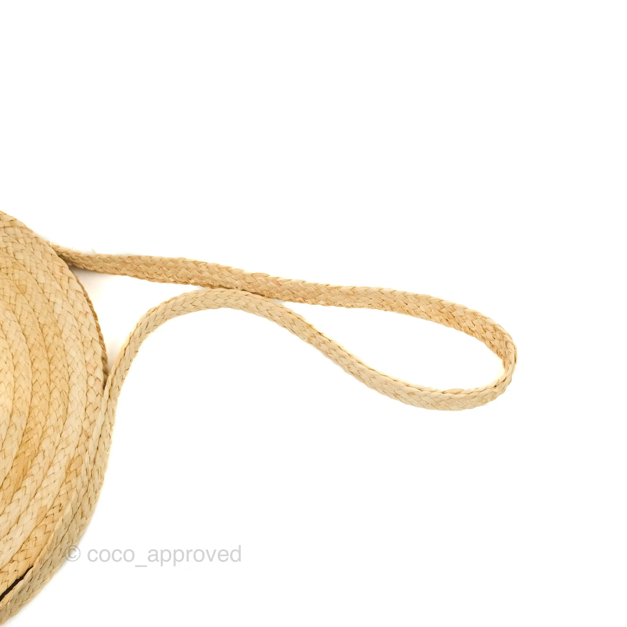 Celine Large Round Corn Leaves Calfskin Natural/Tan