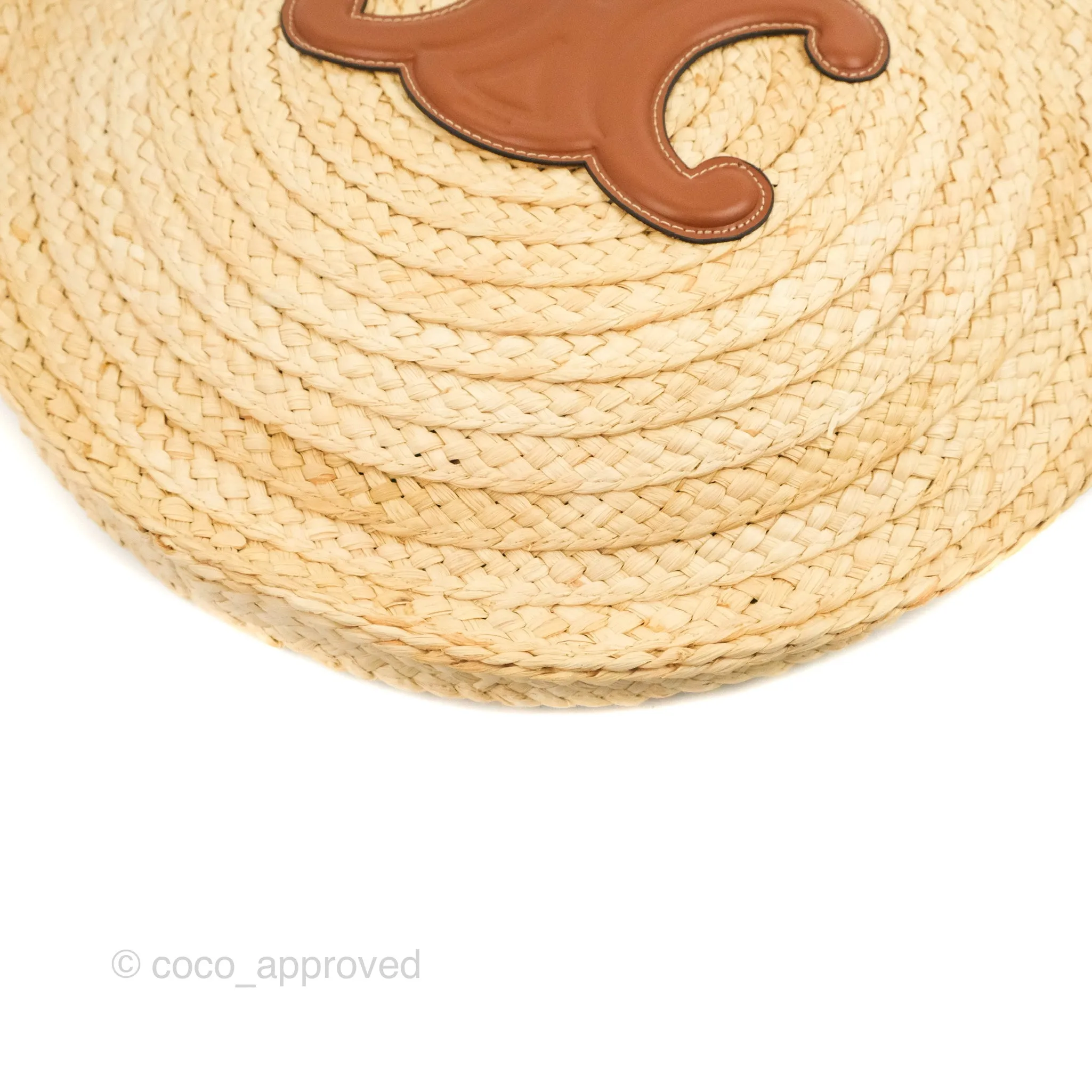Celine Large Round Corn Leaves Calfskin Natural/Tan
