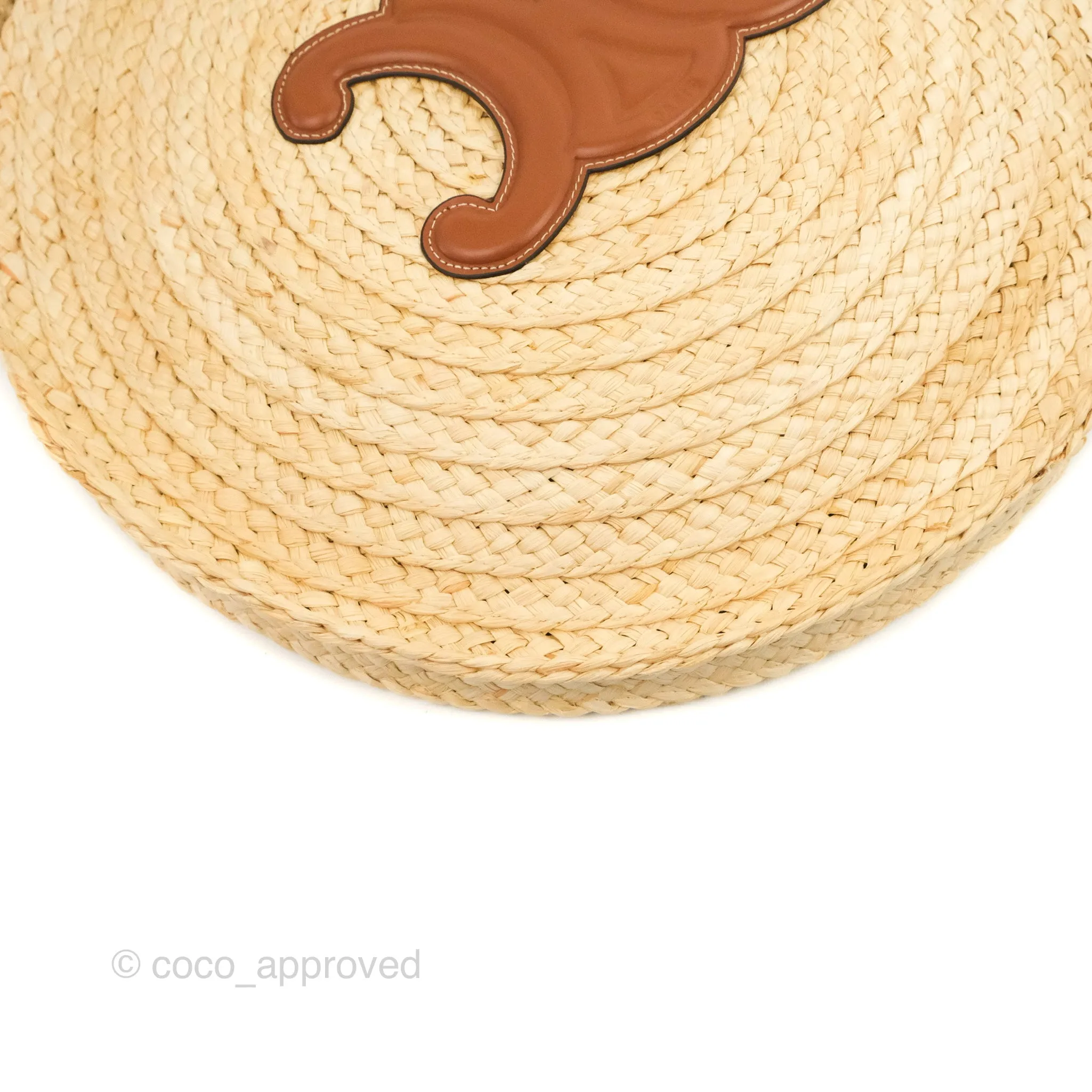 Celine Large Round Corn Leaves Calfskin Natural/Tan