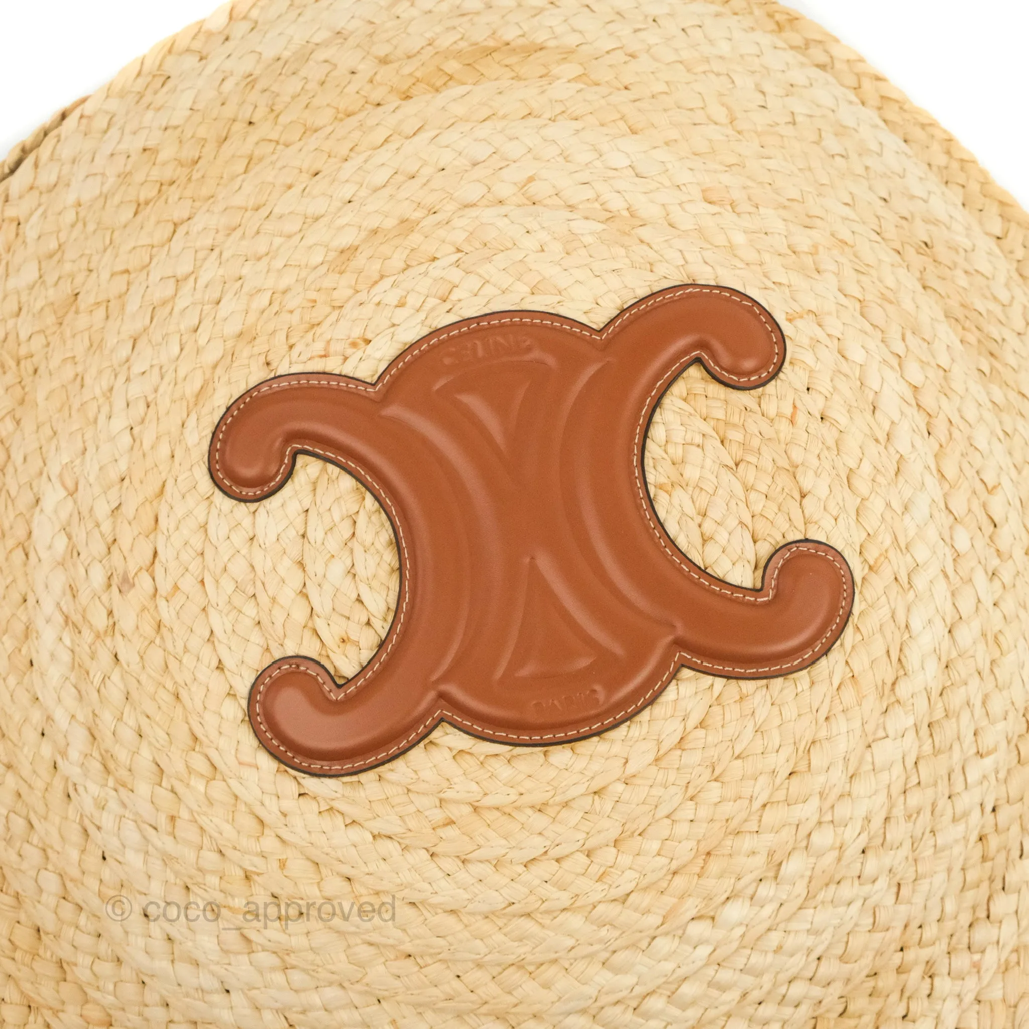 Celine Large Round Corn Leaves Calfskin Natural/Tan