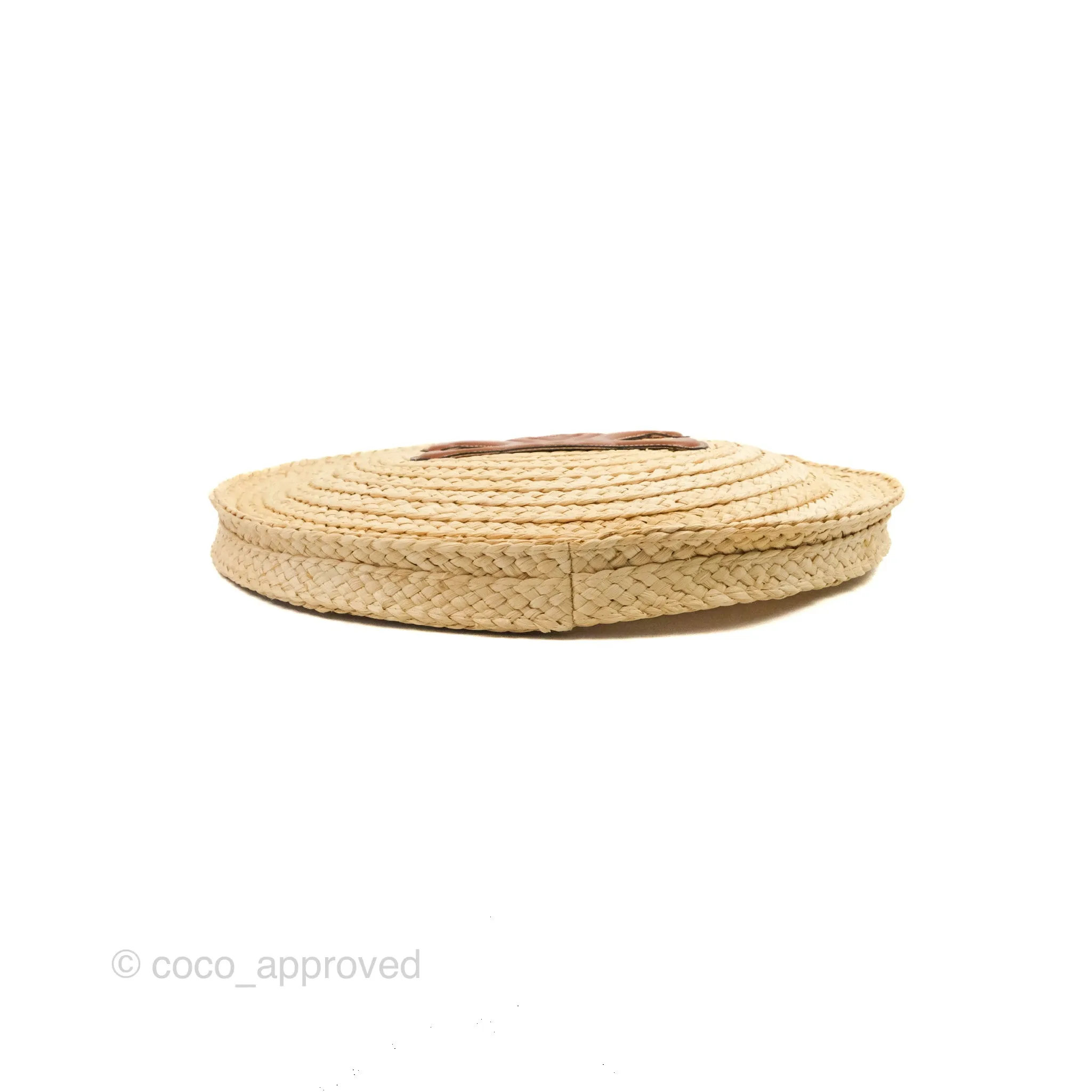 Celine Large Round Corn Leaves Calfskin Natural/Tan