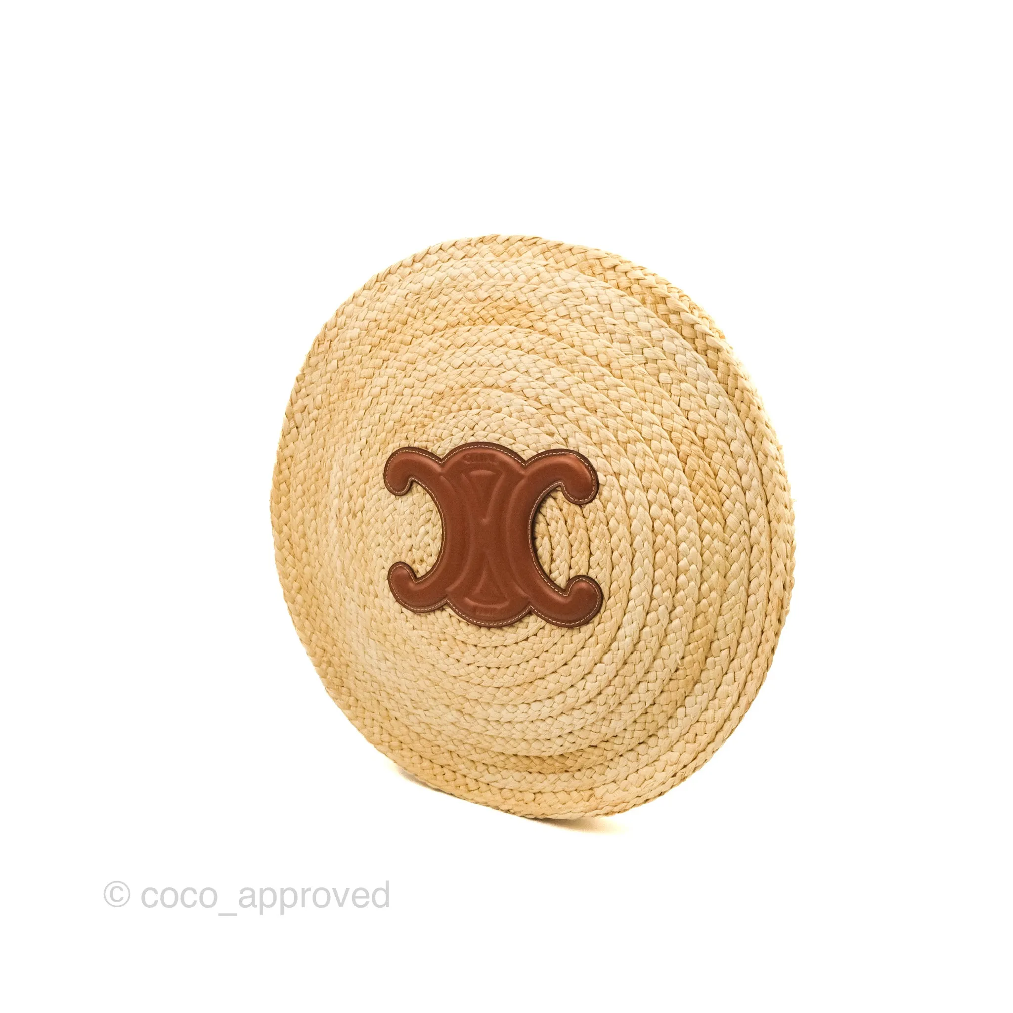 Celine Large Round Corn Leaves Calfskin Natural/Tan