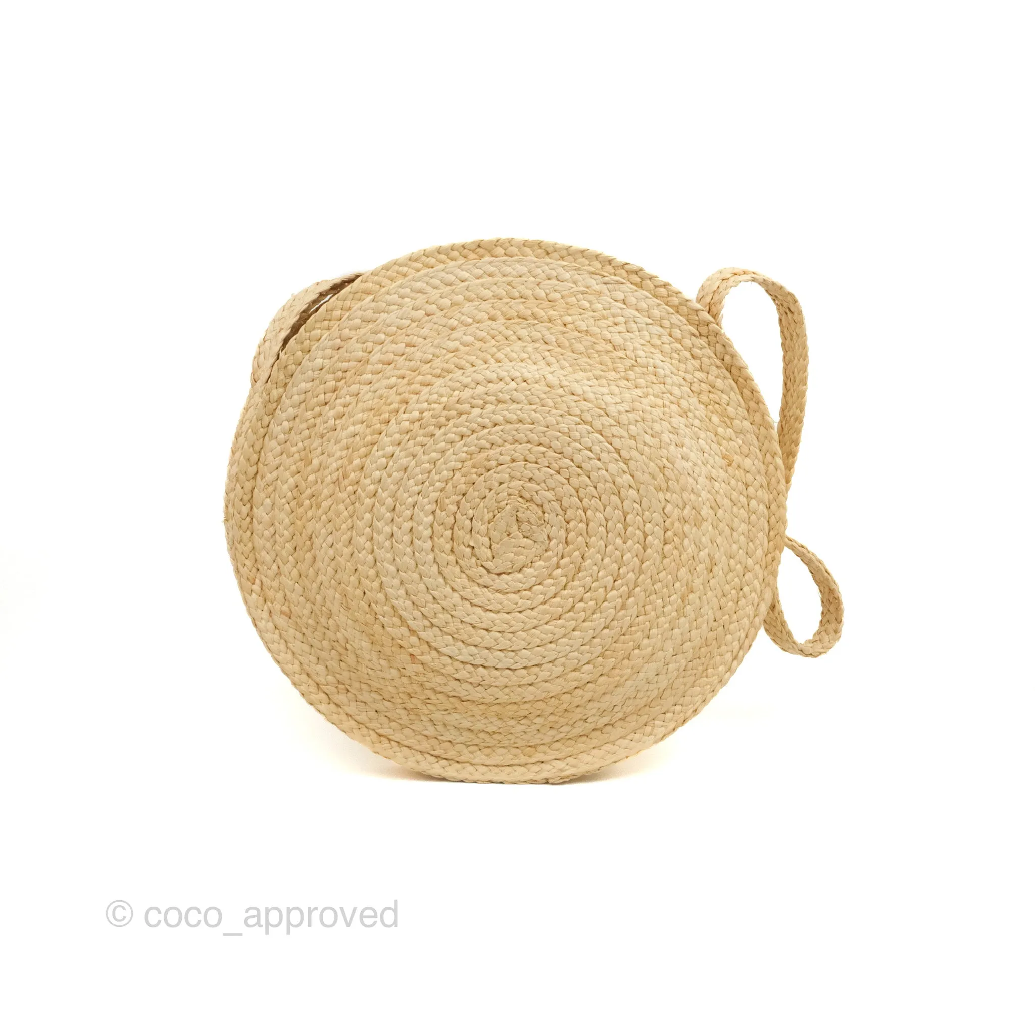 Celine Large Round Corn Leaves Calfskin Natural/Tan