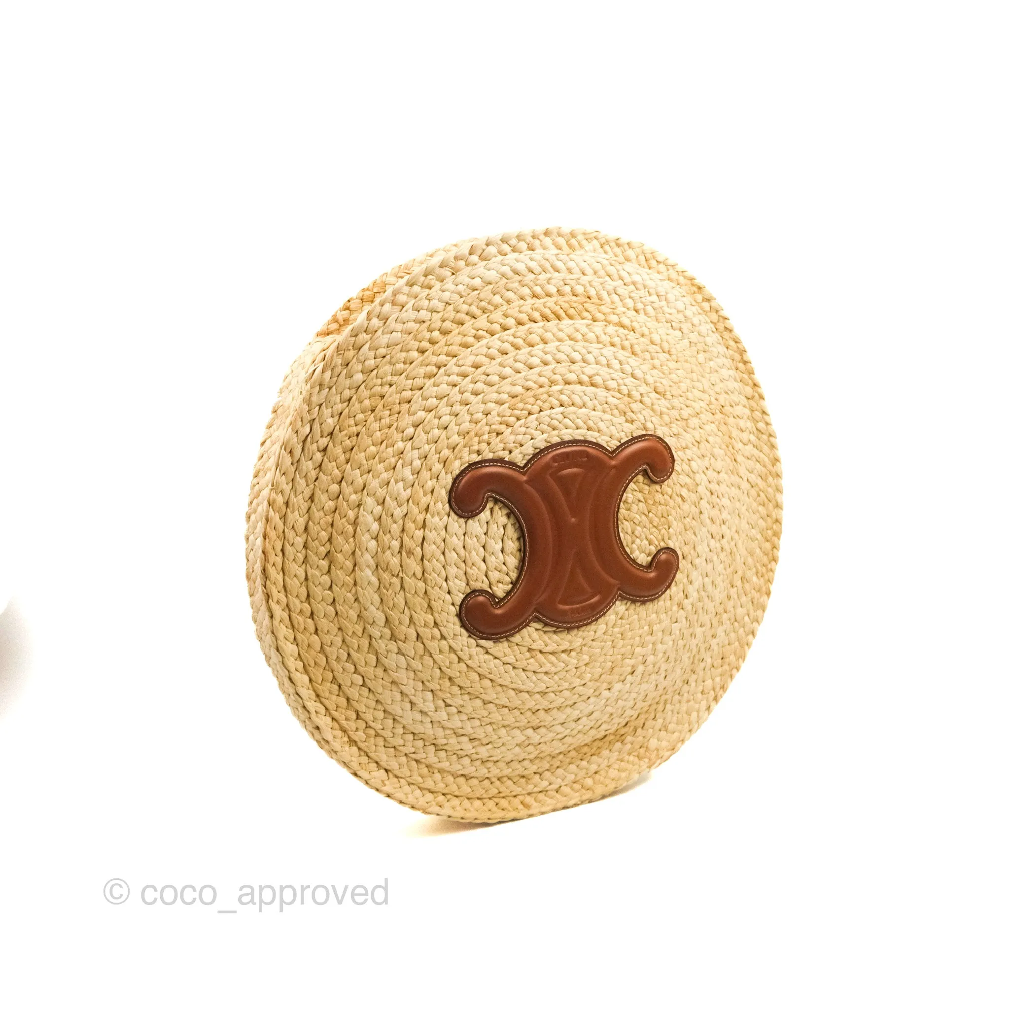 Celine Large Round Corn Leaves Calfskin Natural/Tan