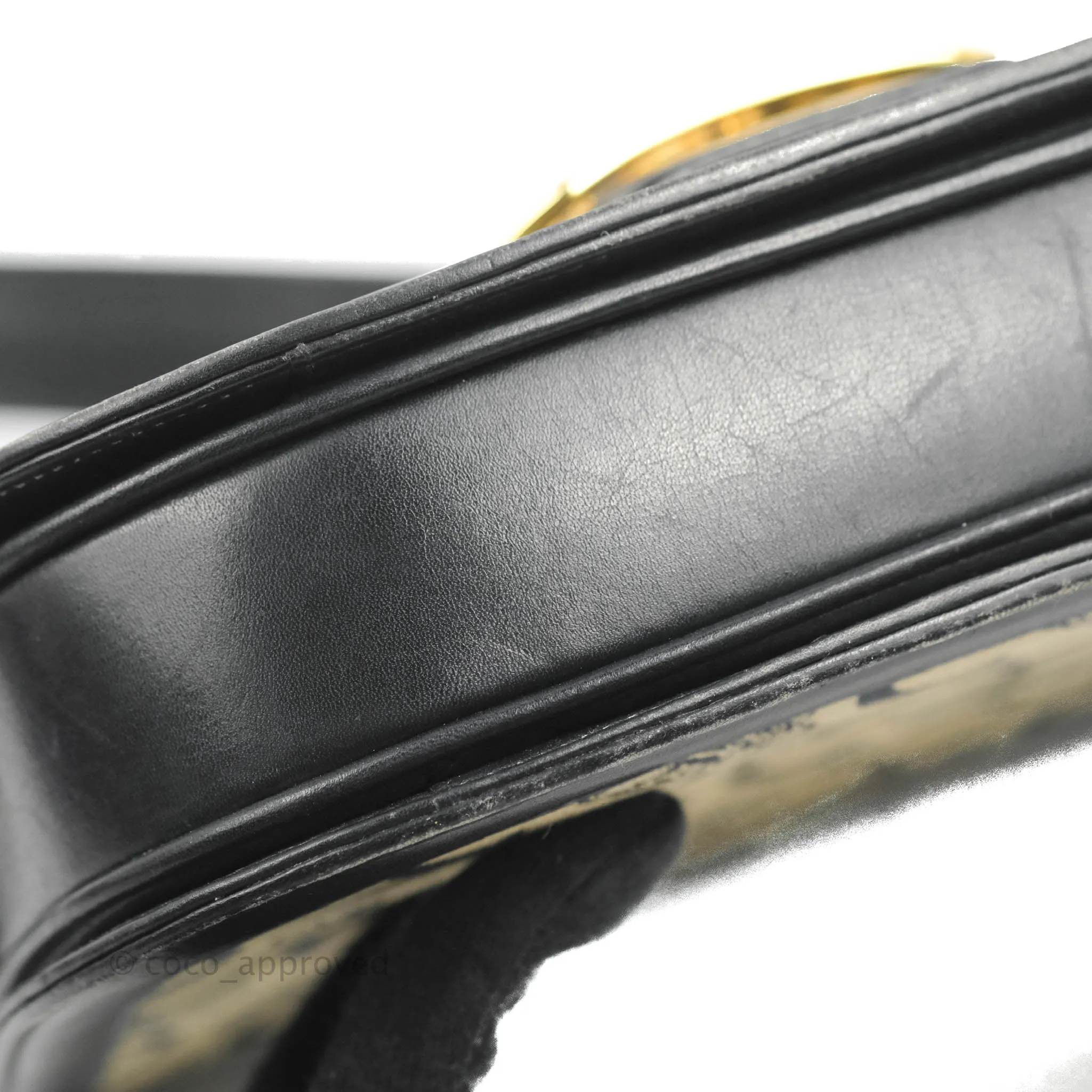 Celine Macadam Horse Carriage Bag Navy Gold Hardware