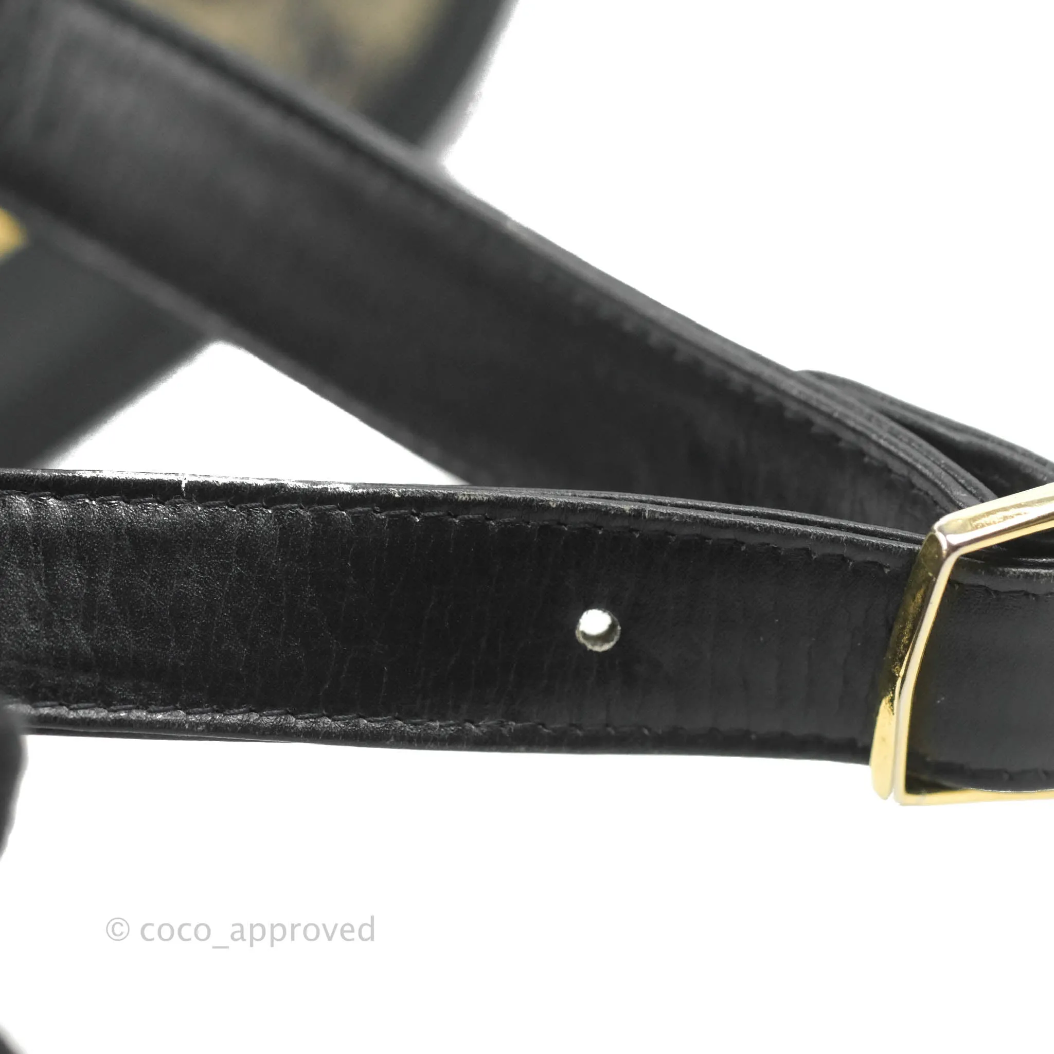 Celine Macadam Horse Carriage Bag Navy Gold Hardware