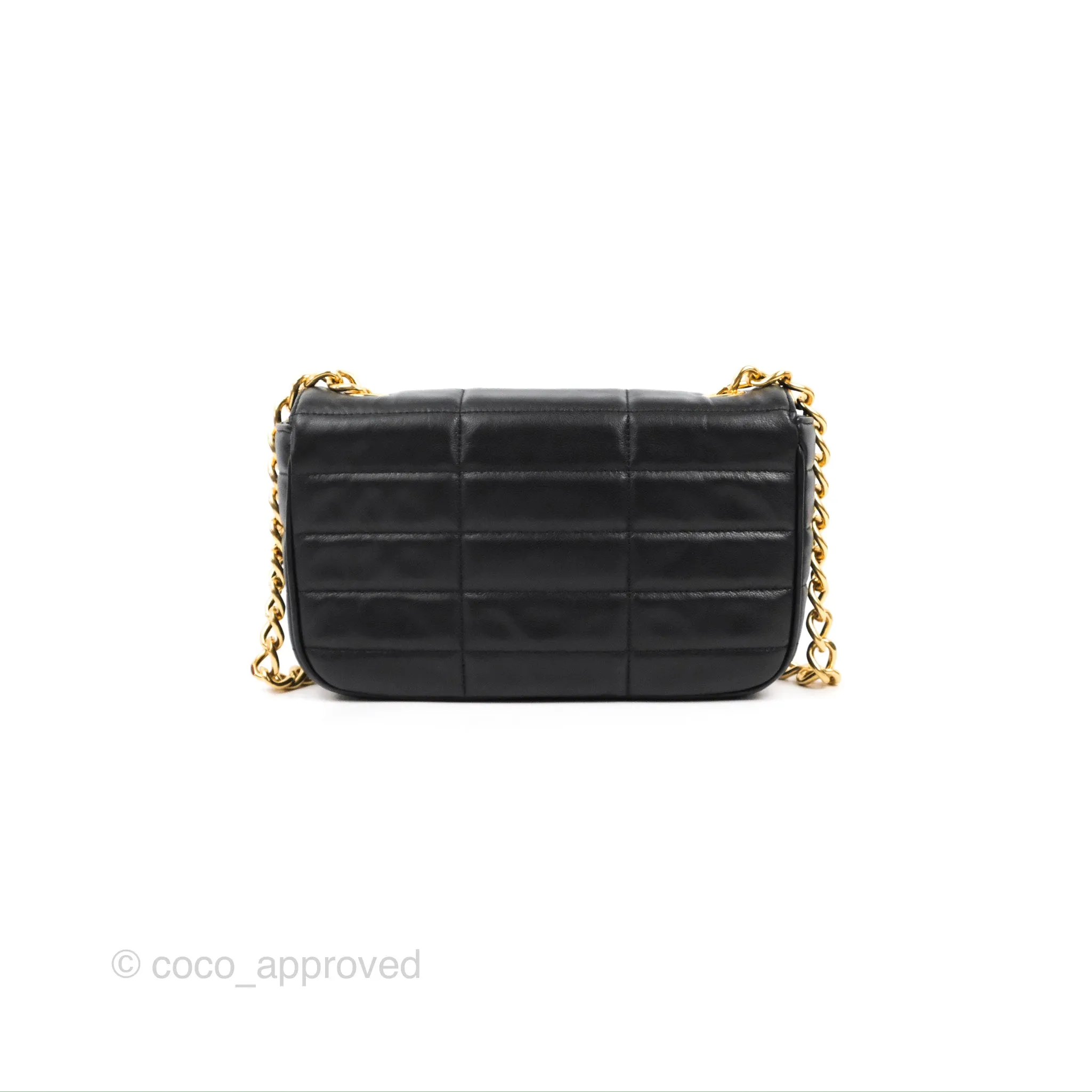Celine Matelasse Monochrome Celine Shoulder Bag Black Quilted Goatskin