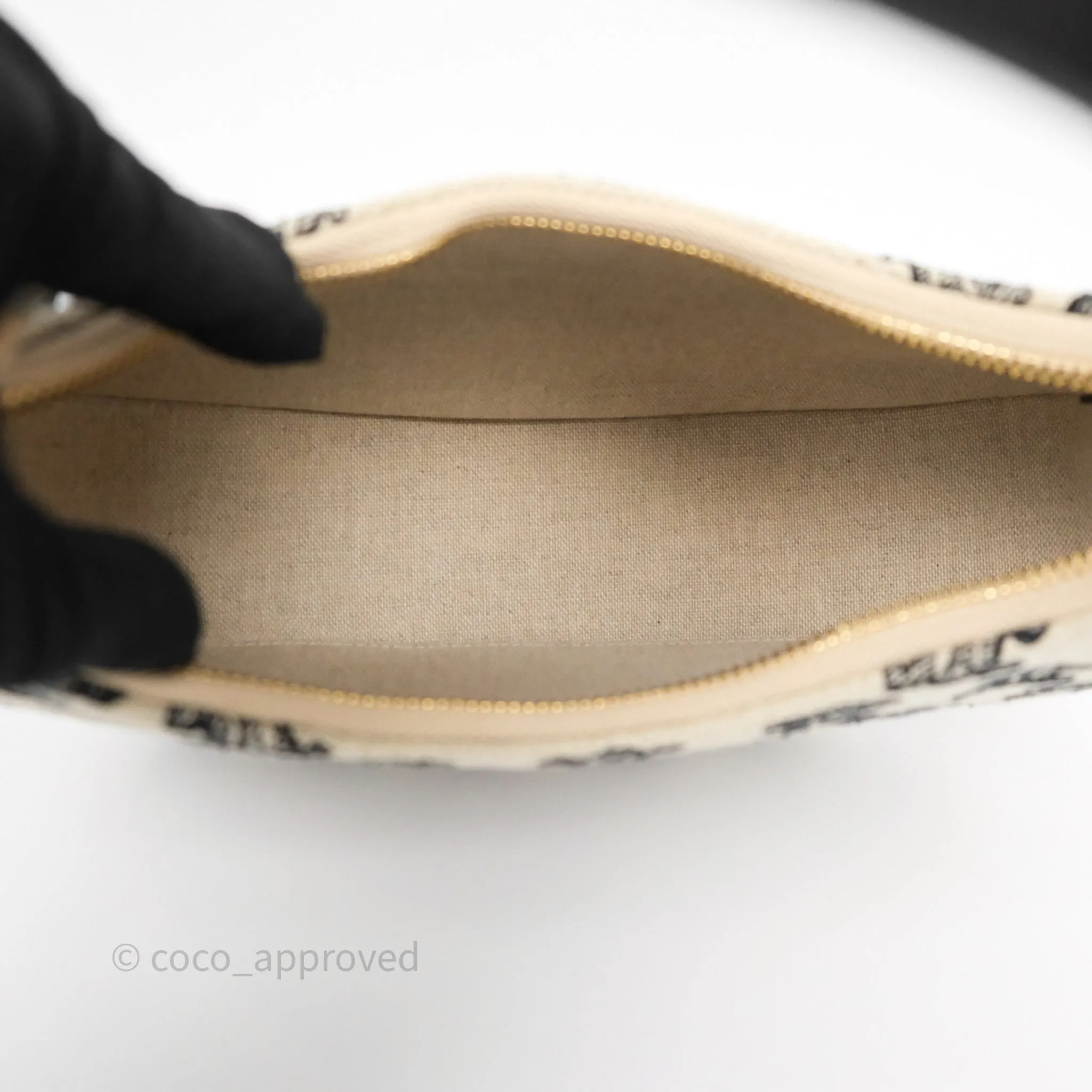 Celine Medium Ava Bag Triomphe Embroidered Black Natural