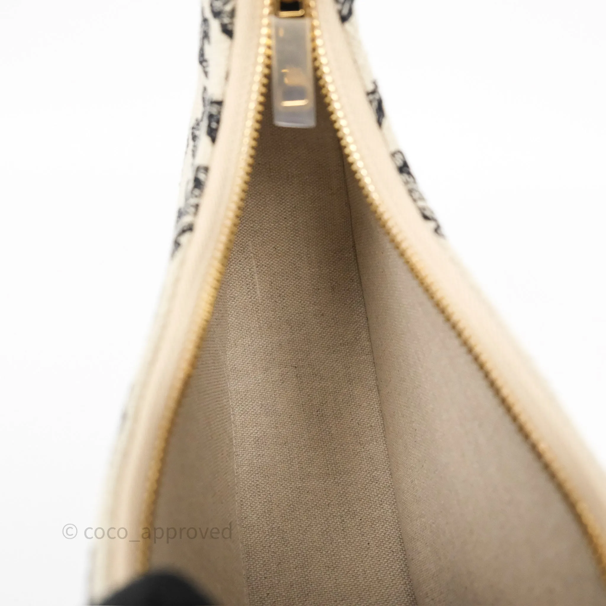 Celine Medium Ava Bag Triomphe Embroidered Black Natural