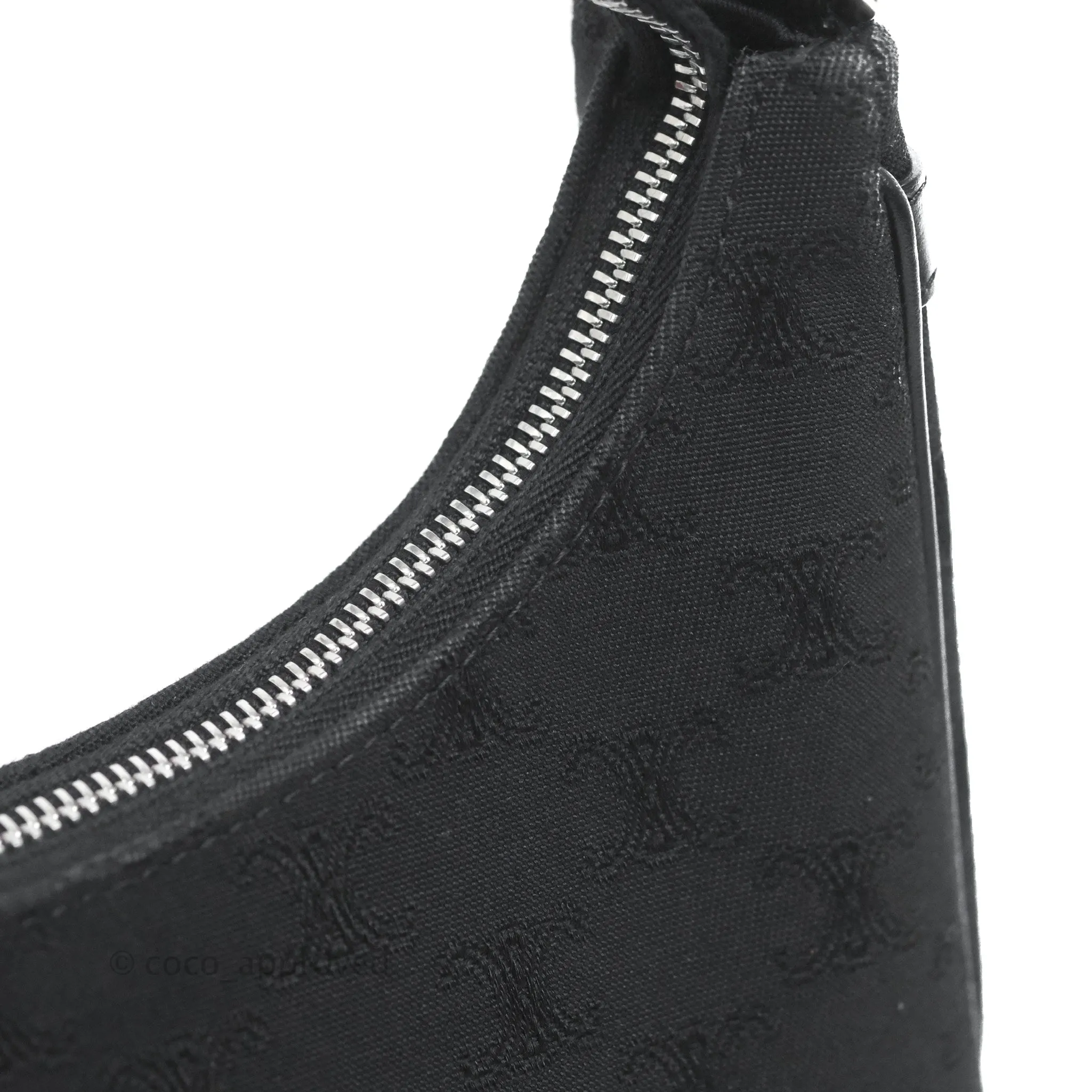 Celine Medium Ava Bag with Celine Strap Black Triomphe Jacquard Calfskin