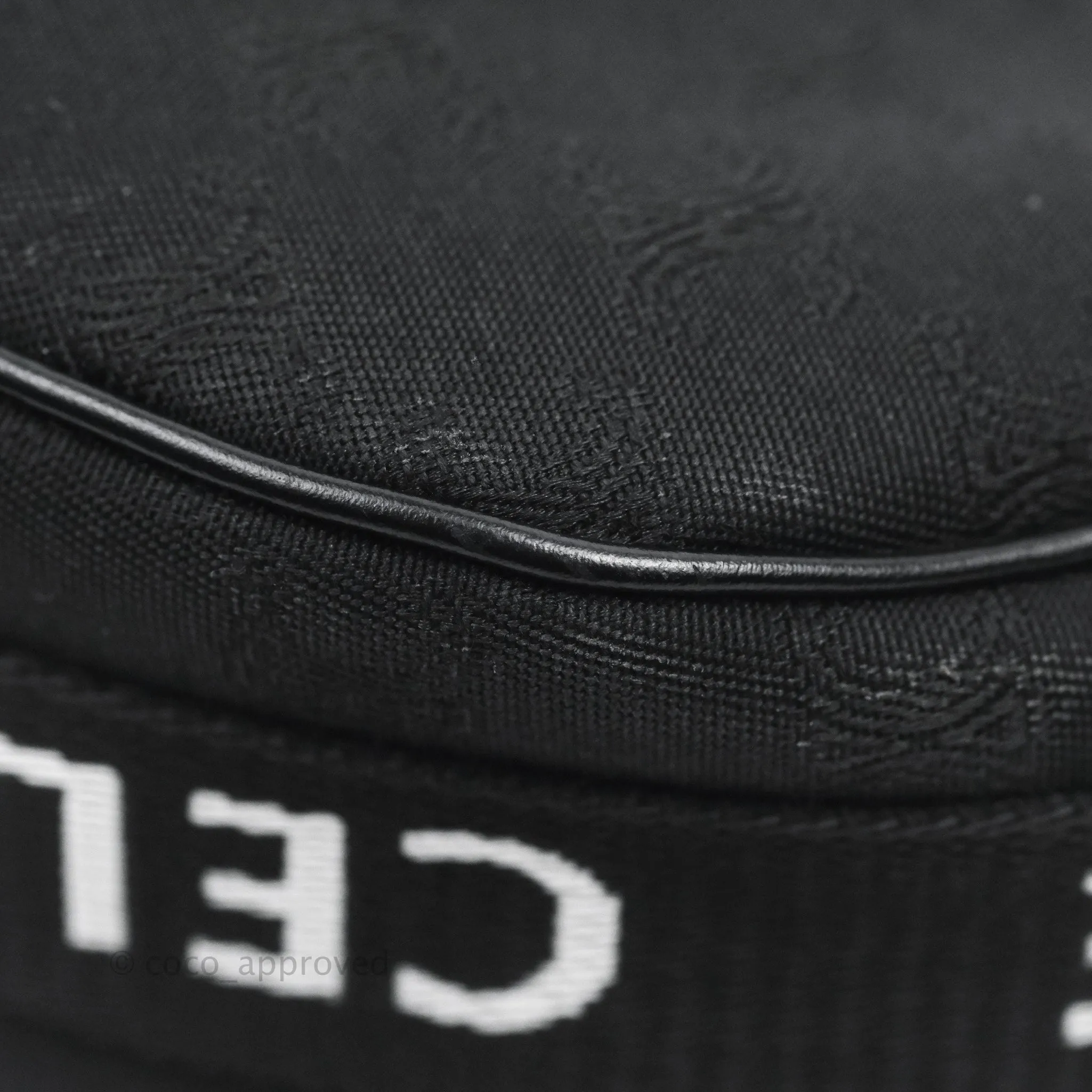 Celine Medium Ava Bag with Celine Strap Black Triomphe Jacquard Calfskin