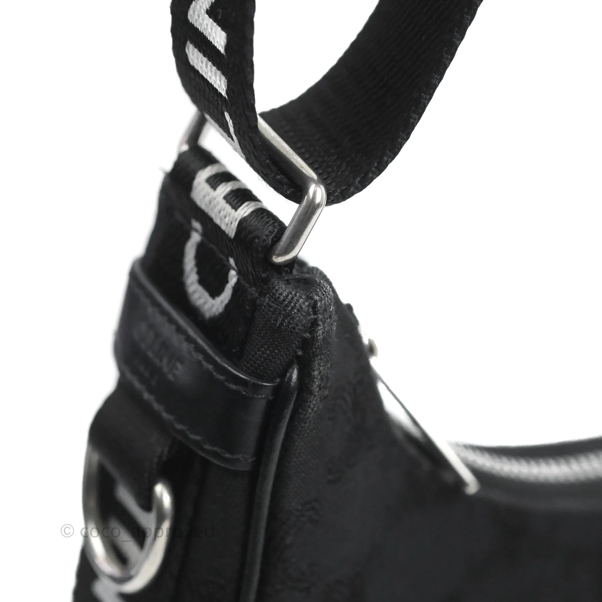 Celine Medium Ava Bag with Celine Strap Black Triomphe Jacquard Calfskin