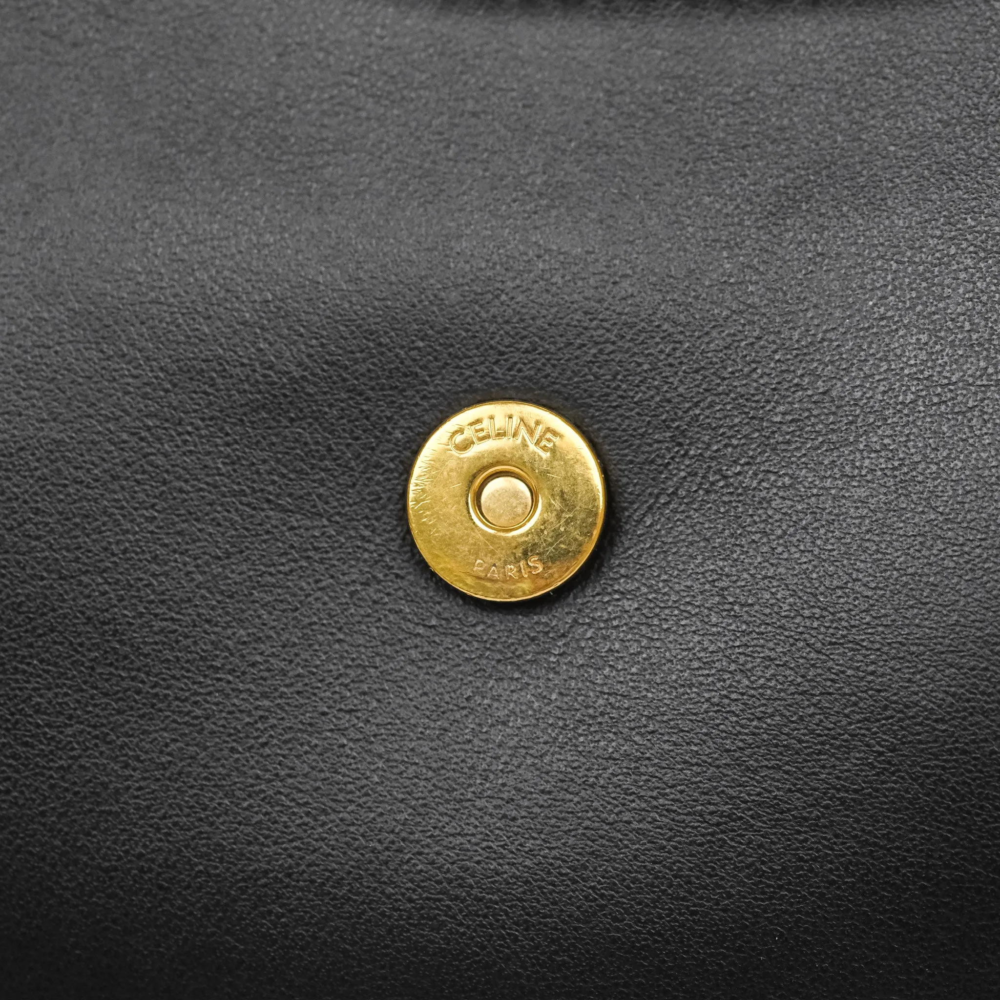 Celine Medium Ava Triomphe Bag Black Smooth Calfskin