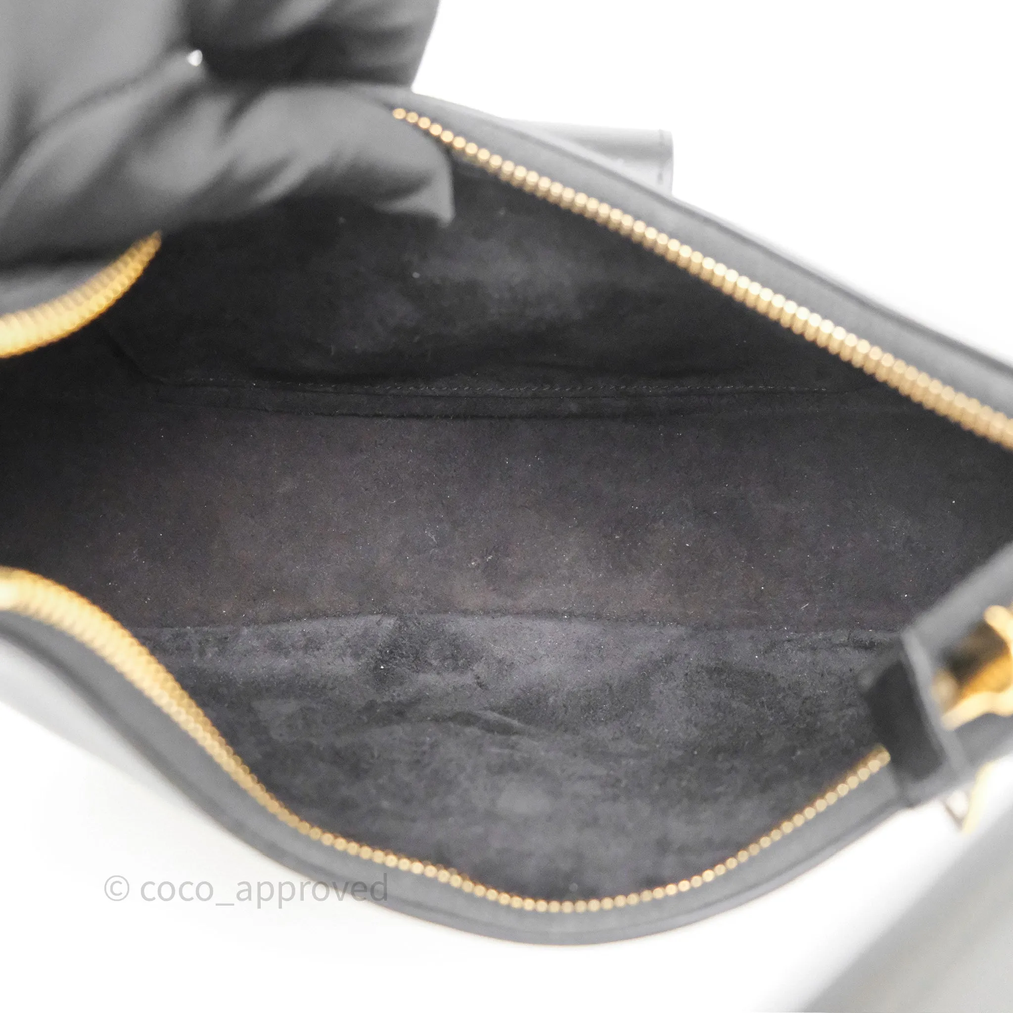 Celine Medium Ava Triomphe Bag Black Smooth Calfskin