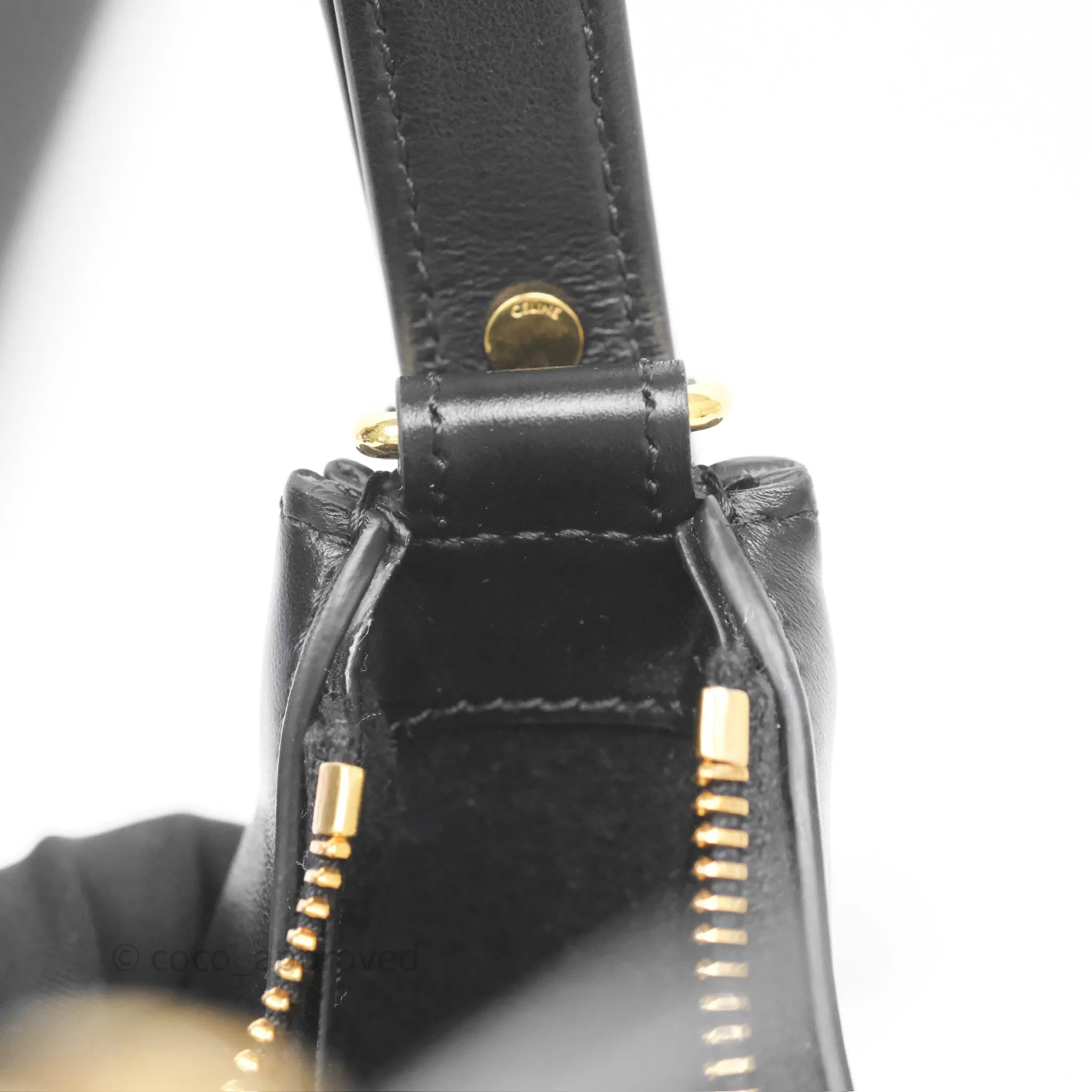 Celine Medium Ava Triomphe Bag Black Smooth Calfskin