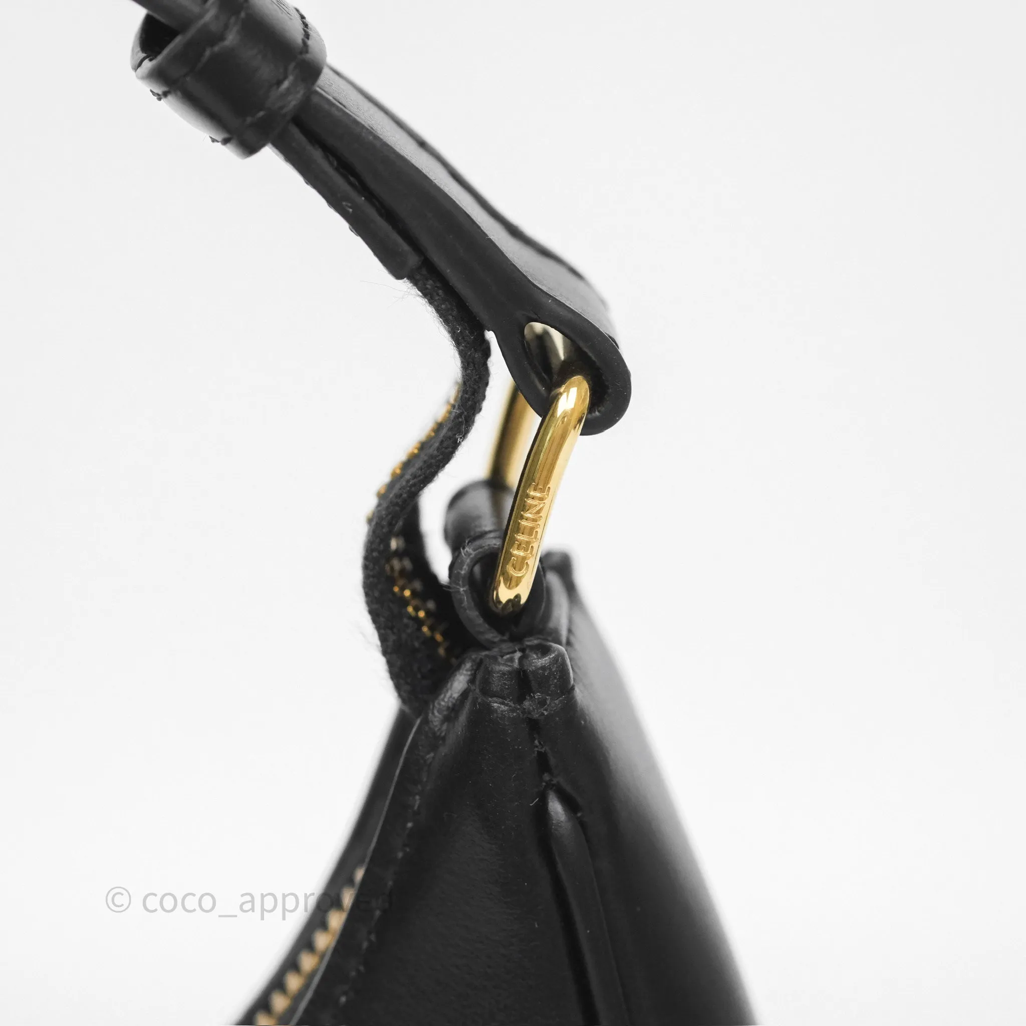 Celine Medium Ava Triomphe Bag Black Smooth Calfskin