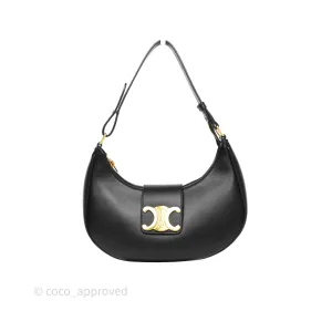 Celine Medium Ava Triomphe Bag Black Smooth Calfskin