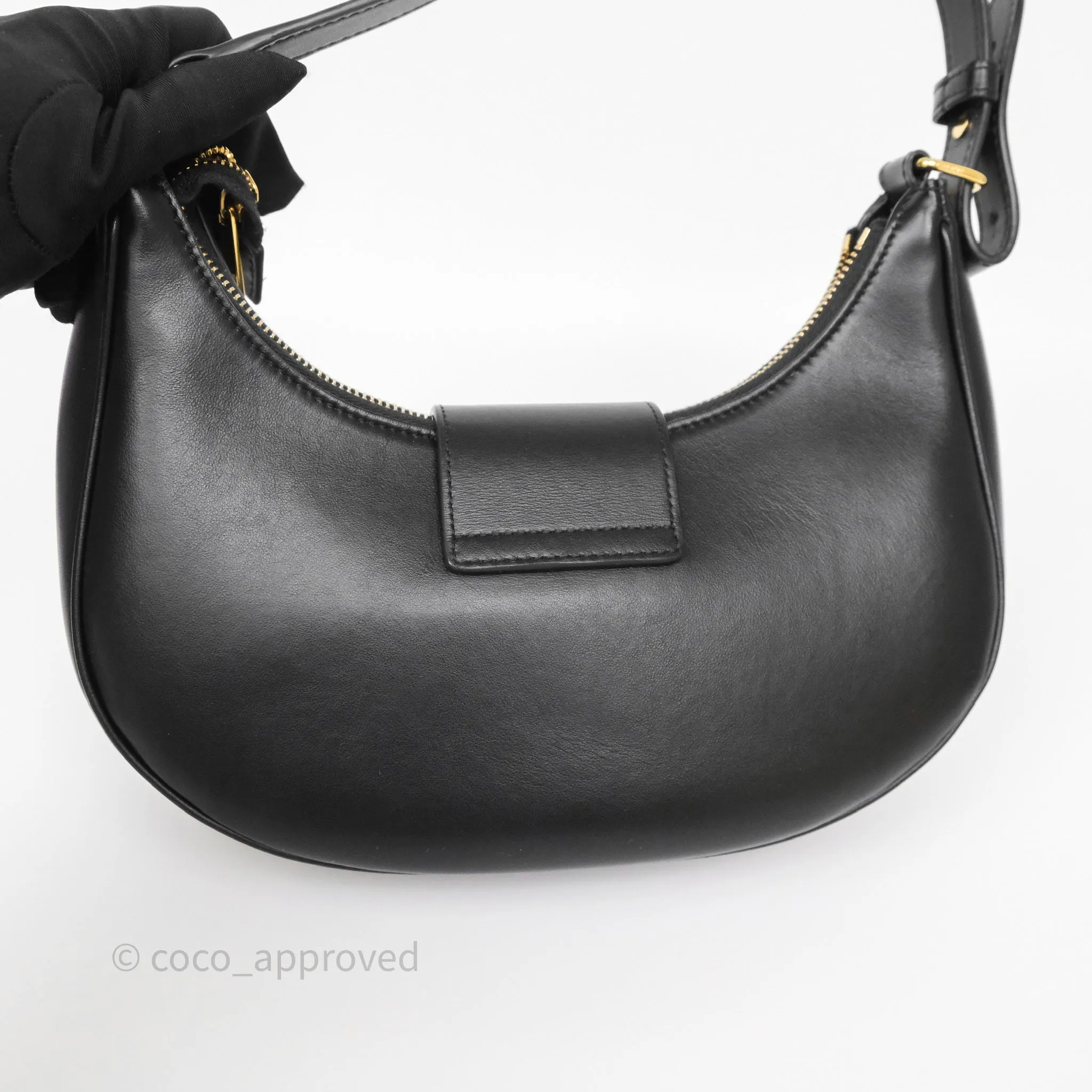 Celine Medium Ava Triomphe Bag Black Smooth Calfskin