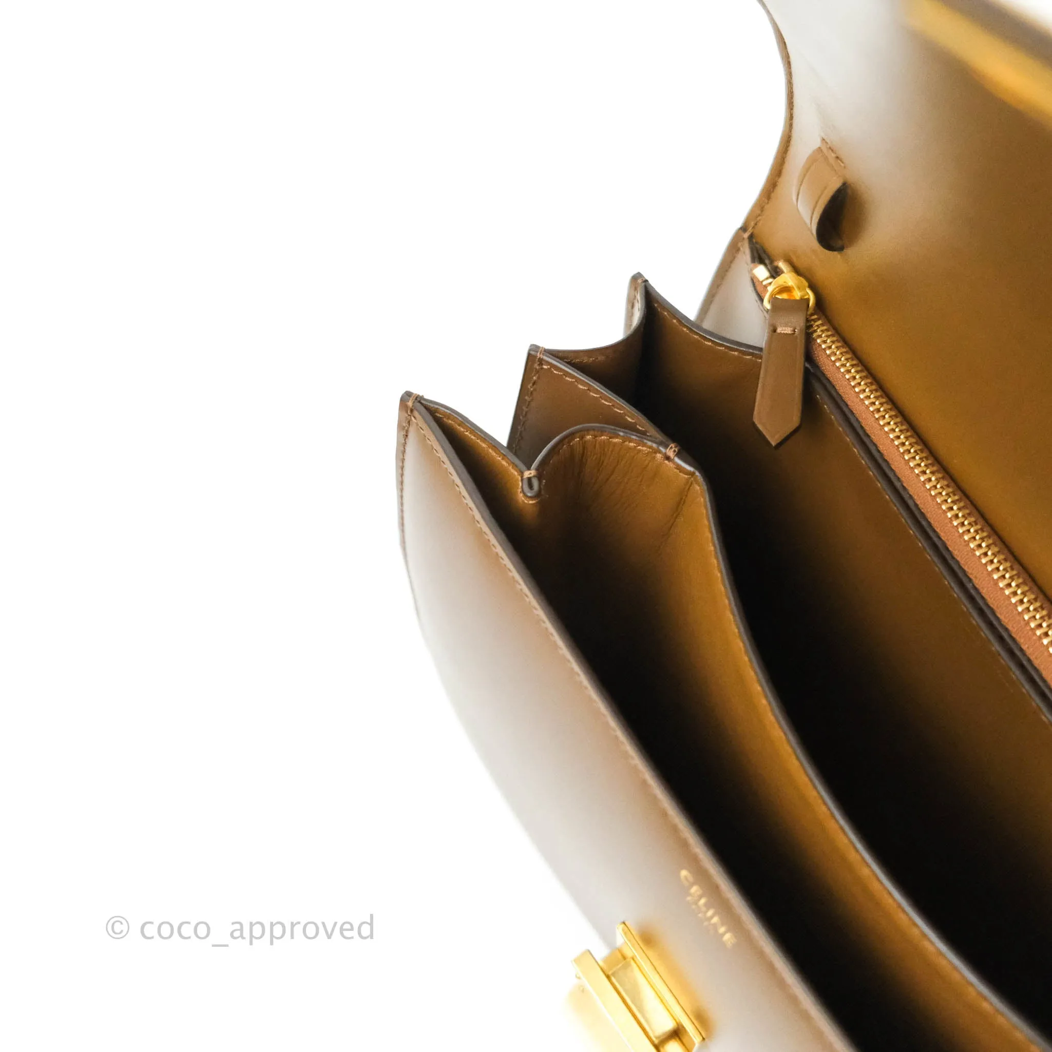 Celine Medium Classic Box Flap Caramel Calfskin