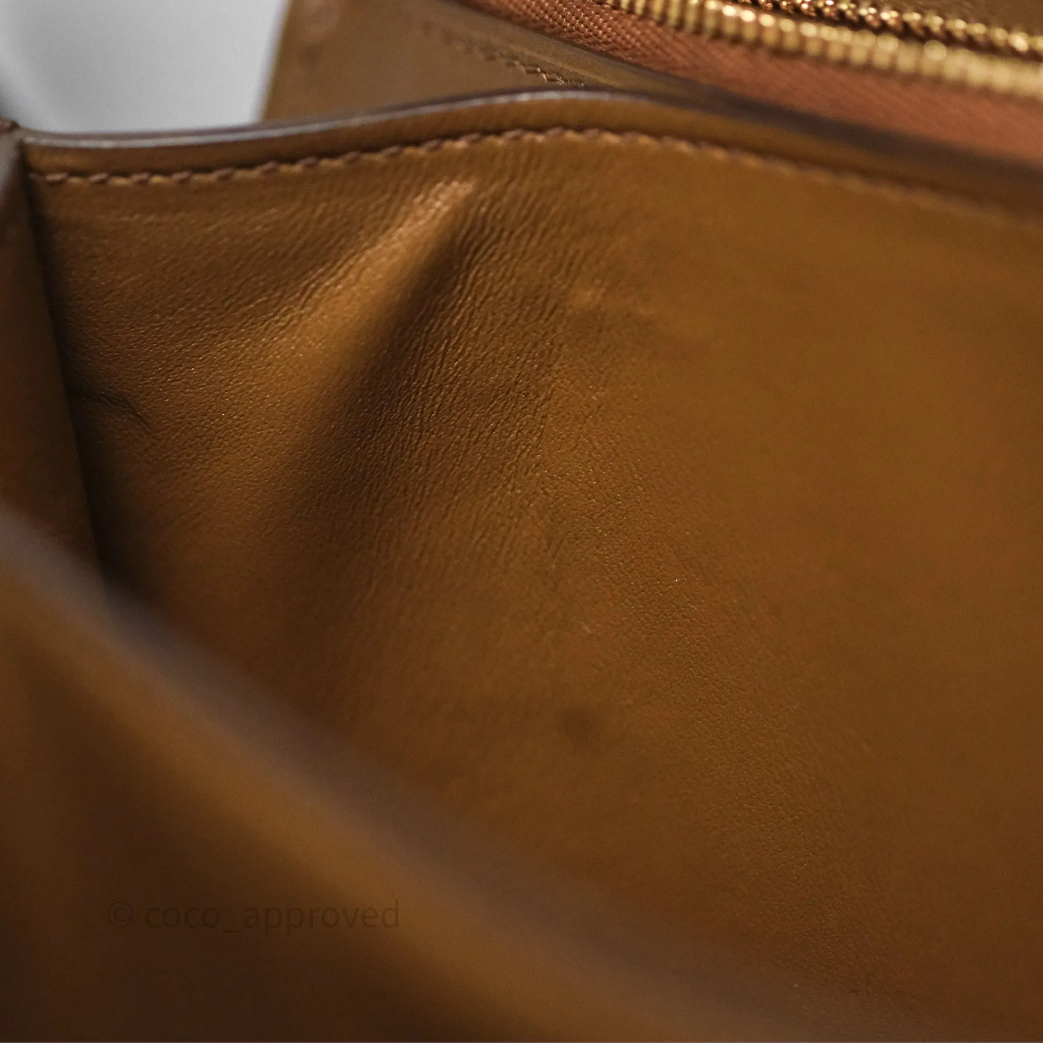 Celine Medium Classic Box Flap Caramel Calfskin