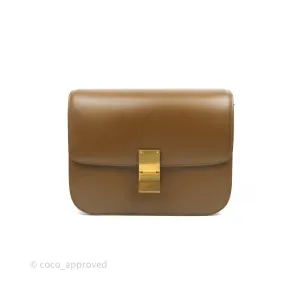 Celine Medium Classic Box Flap Caramel Calfskin