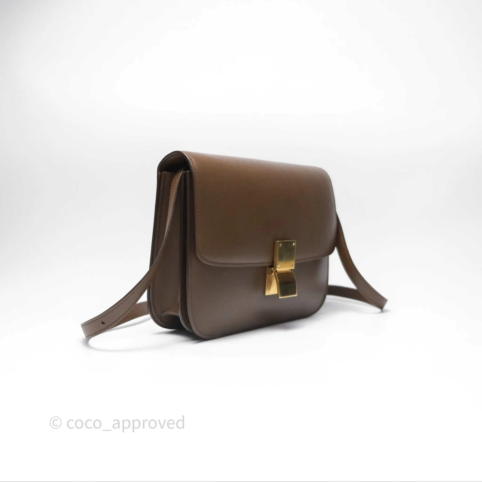 Celine Medium Classic Box Flap Caramel Calfskin