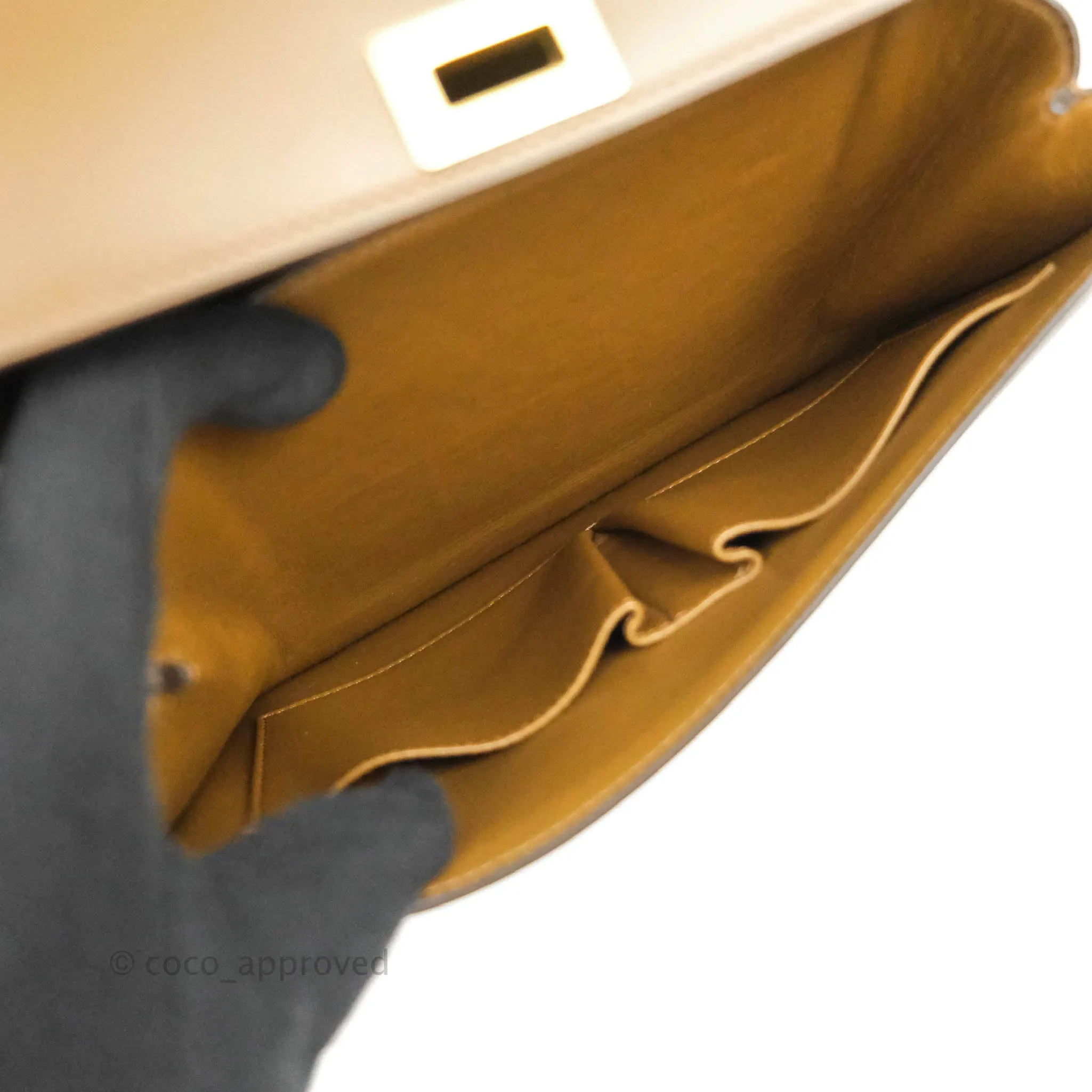 Celine Medium Classic Box Flap Caramel Calfskin