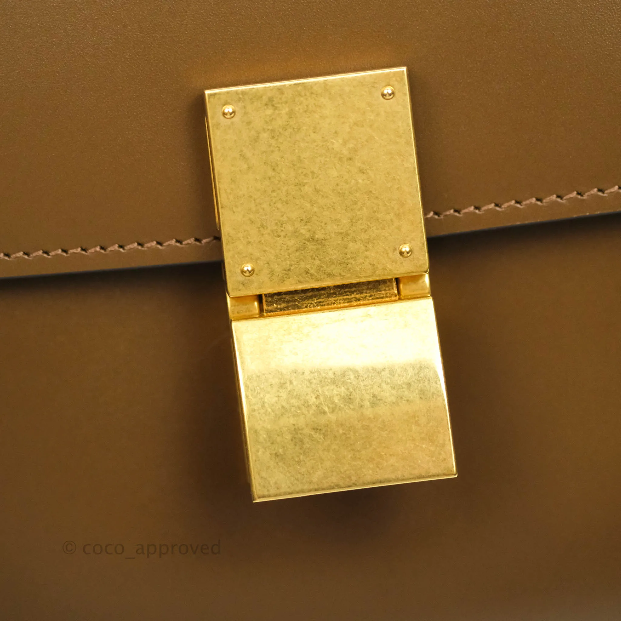 Celine Medium Classic Box Flap Caramel Calfskin