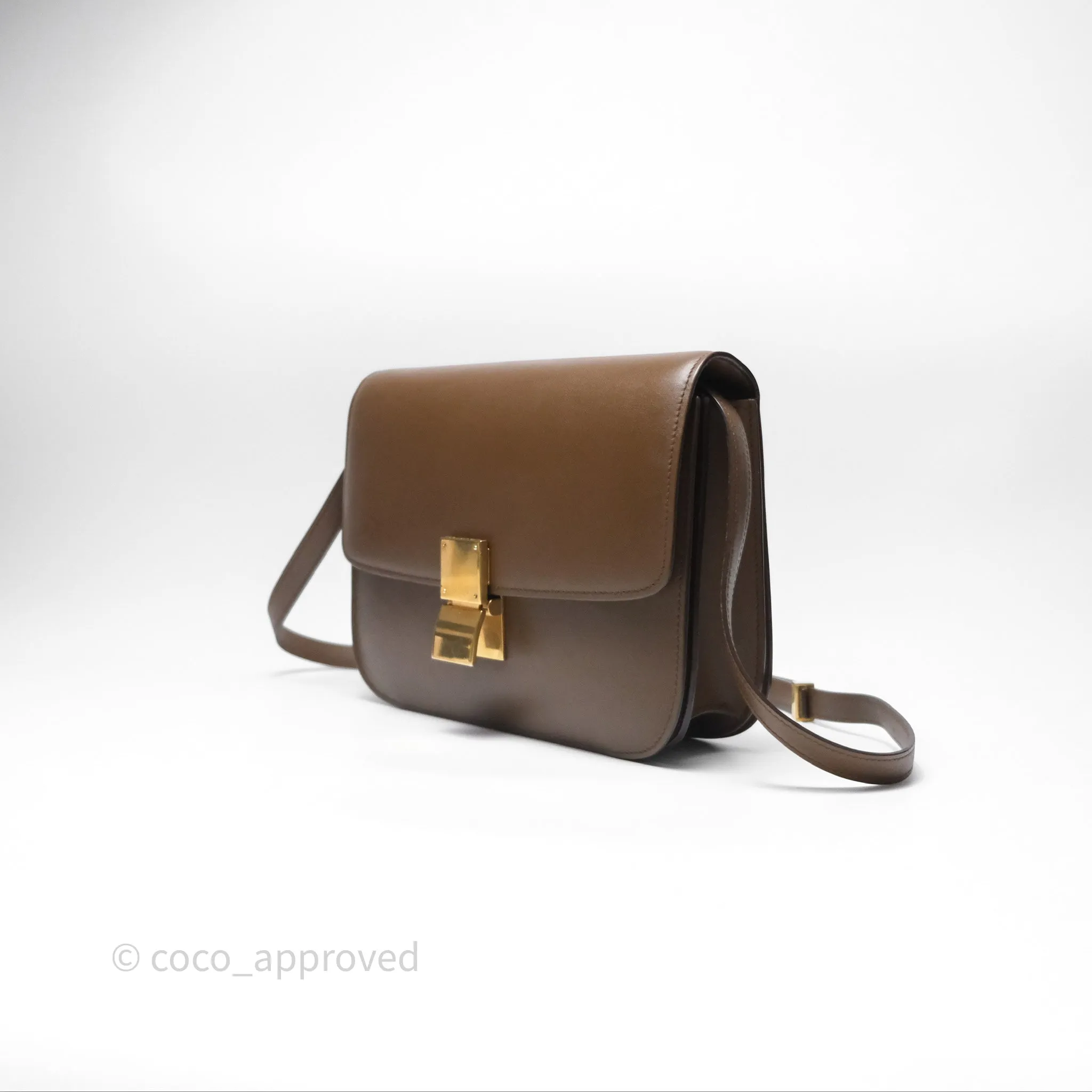 Celine Medium Classic Box Flap Caramel Calfskin