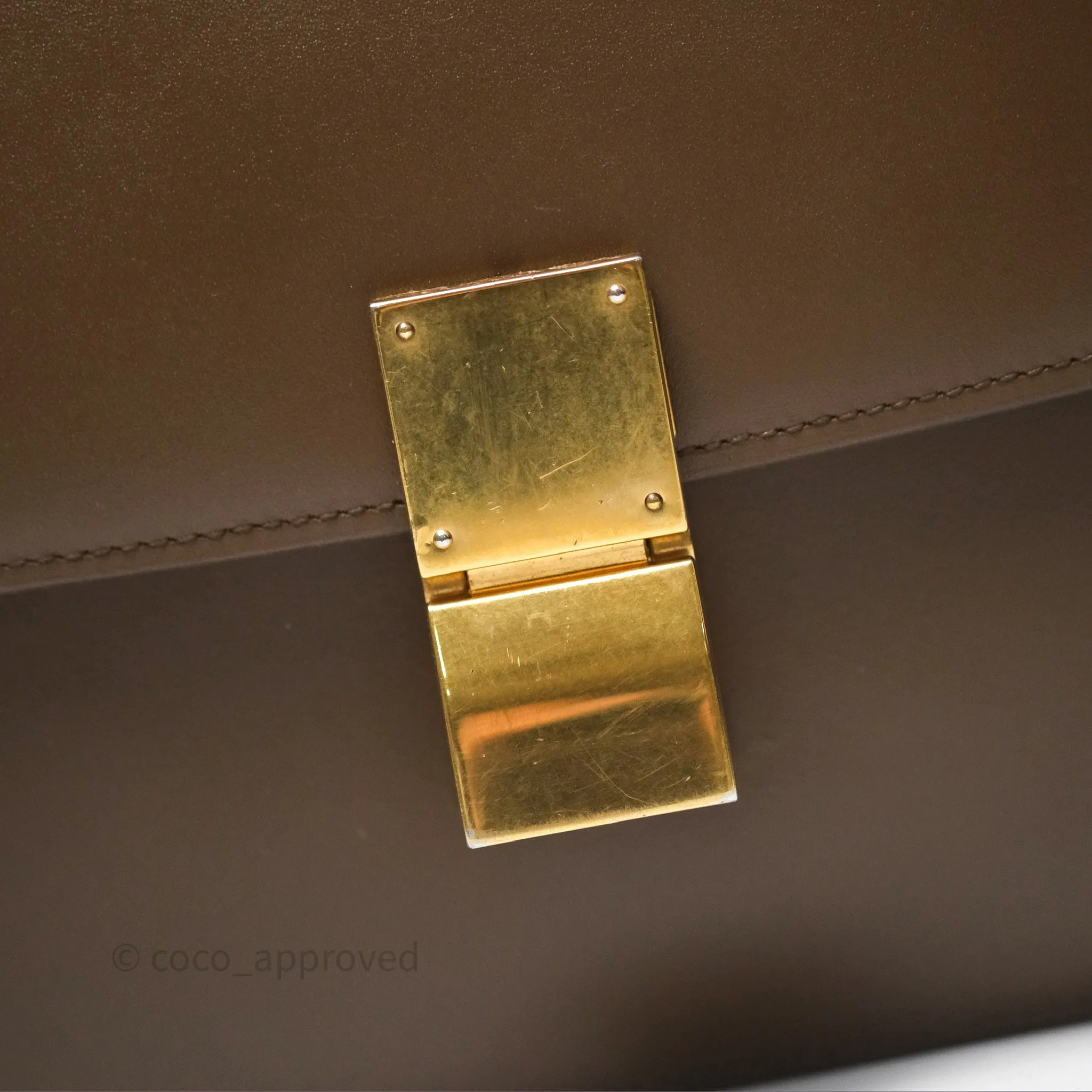 Celine Medium Classic Box Flap Caramel Calfskin