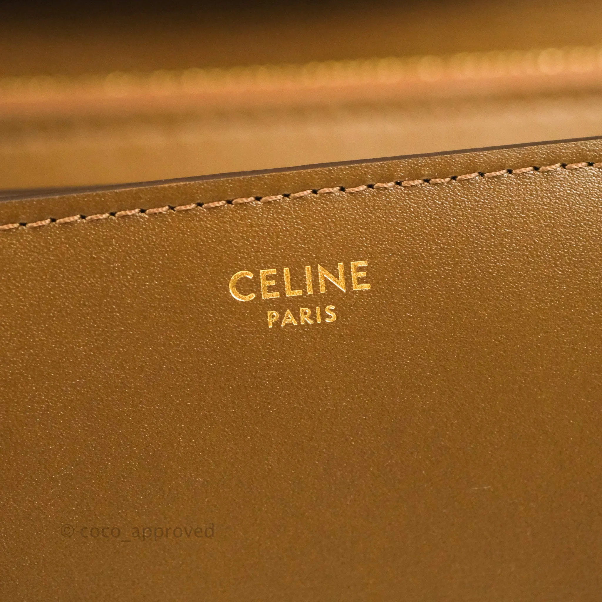 Celine Medium Classic Box Flap Caramel Calfskin