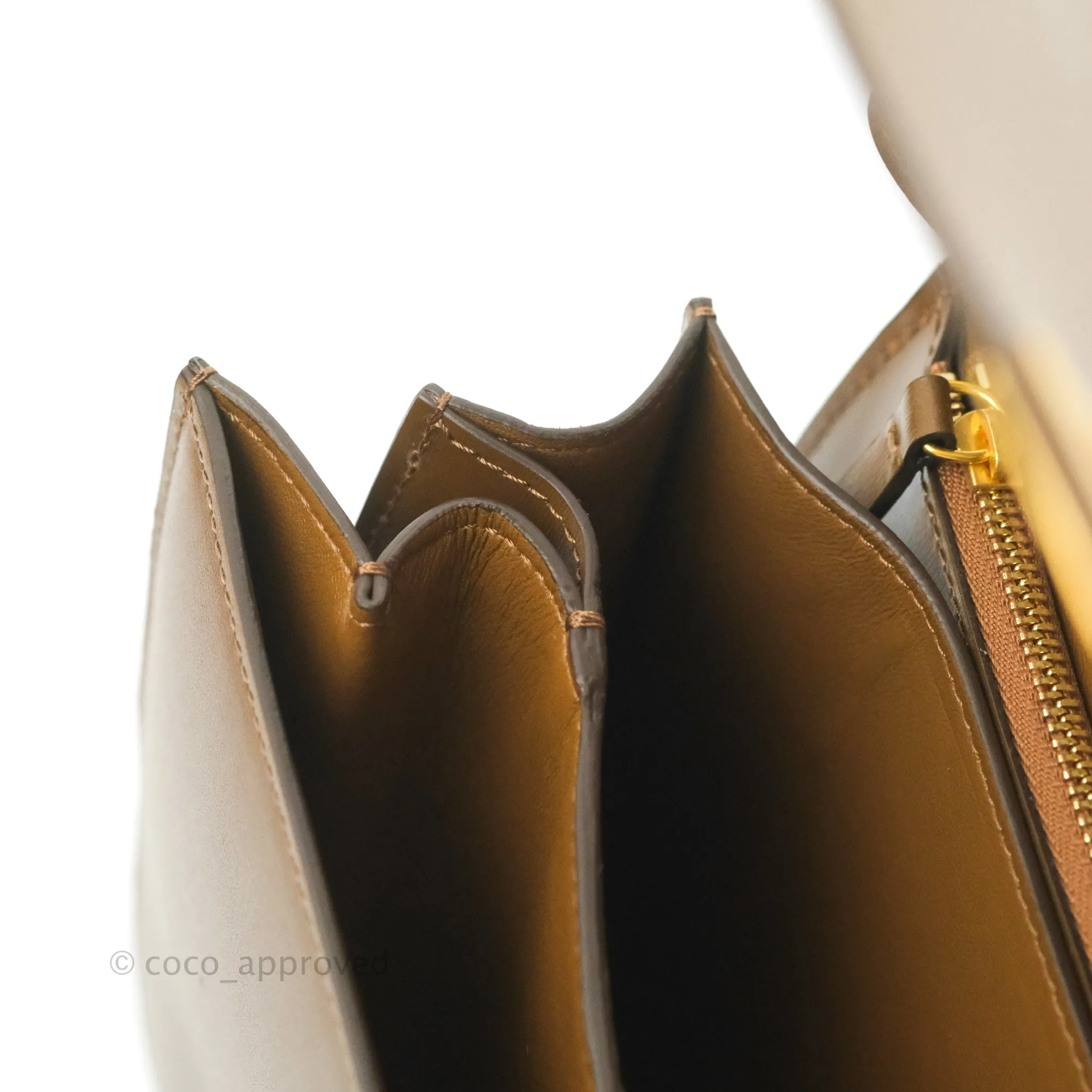 Celine Medium Classic Box Flap Caramel Calfskin