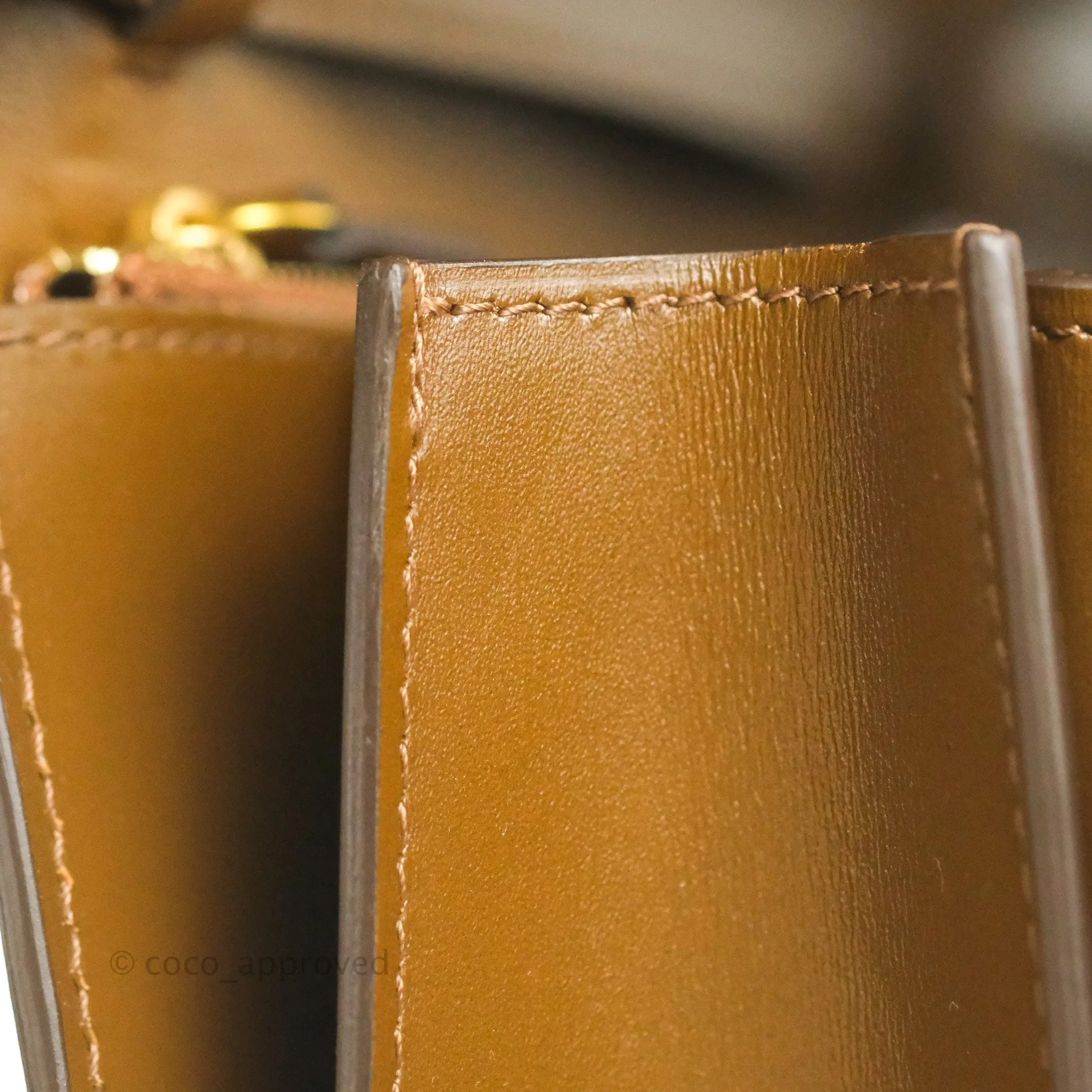 Celine Medium Classic Box Flap Caramel Calfskin