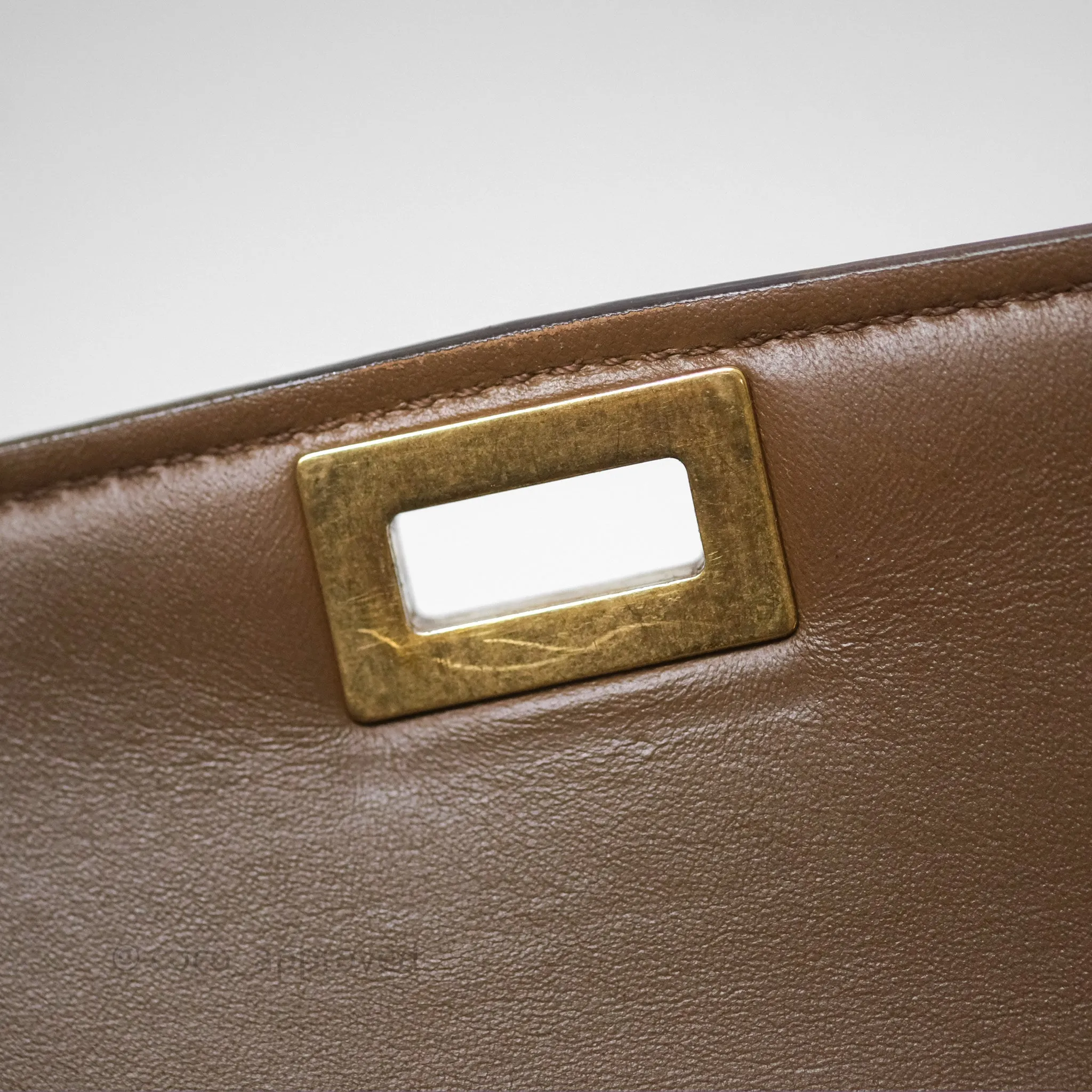 Celine Medium Classic Box Flap Caramel Calfskin