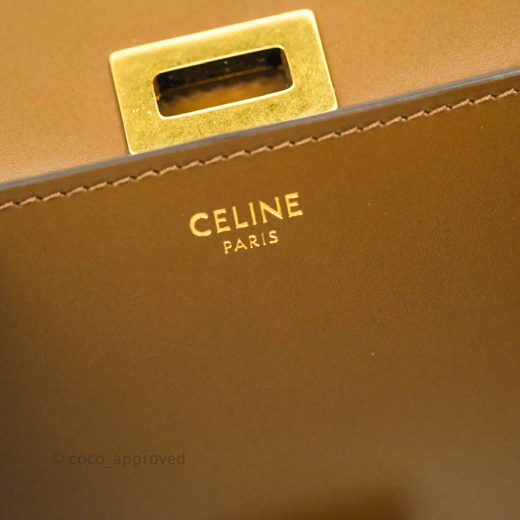 Celine Medium Classic Box Flap Caramel Calfskin