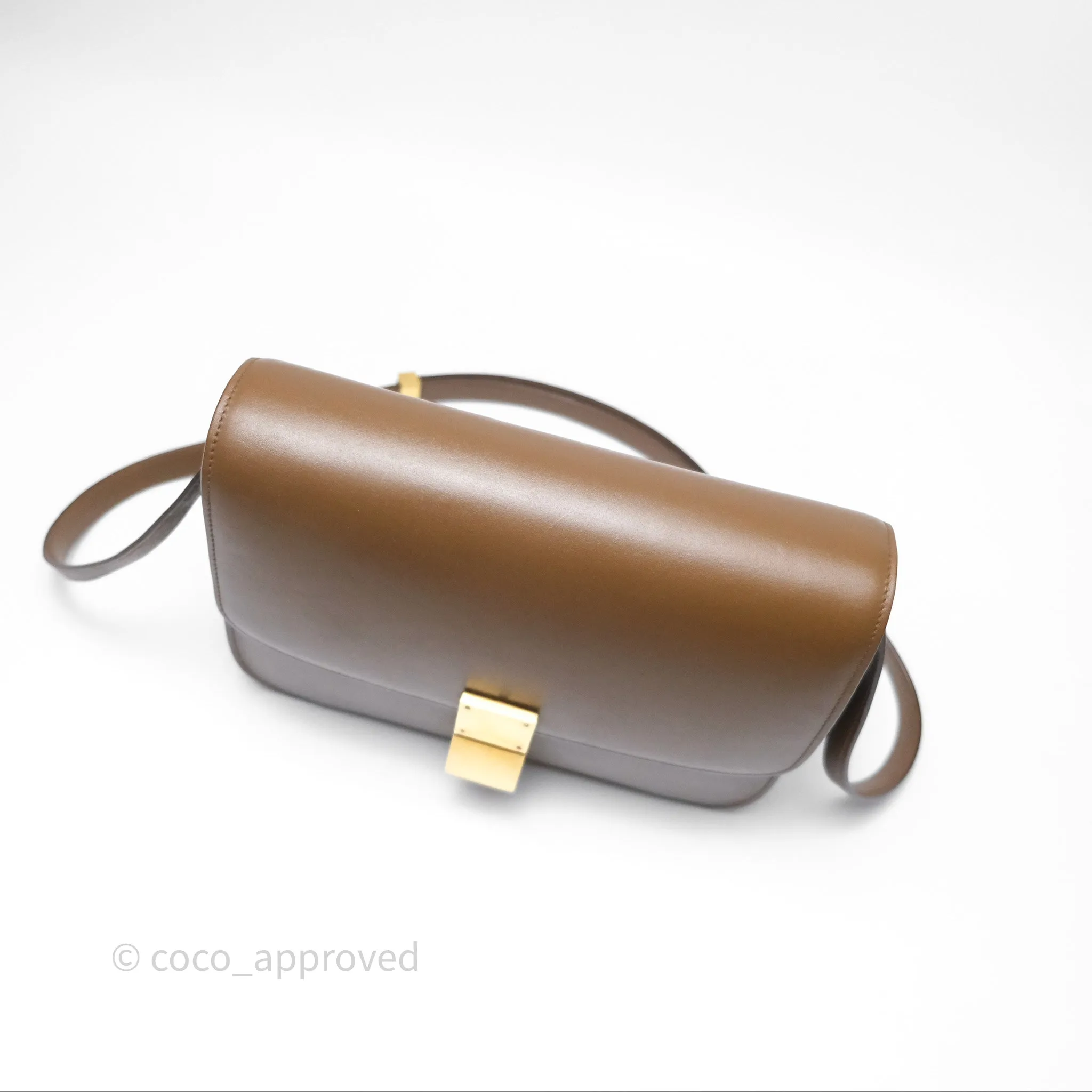 Celine Medium Classic Box Flap Caramel Calfskin