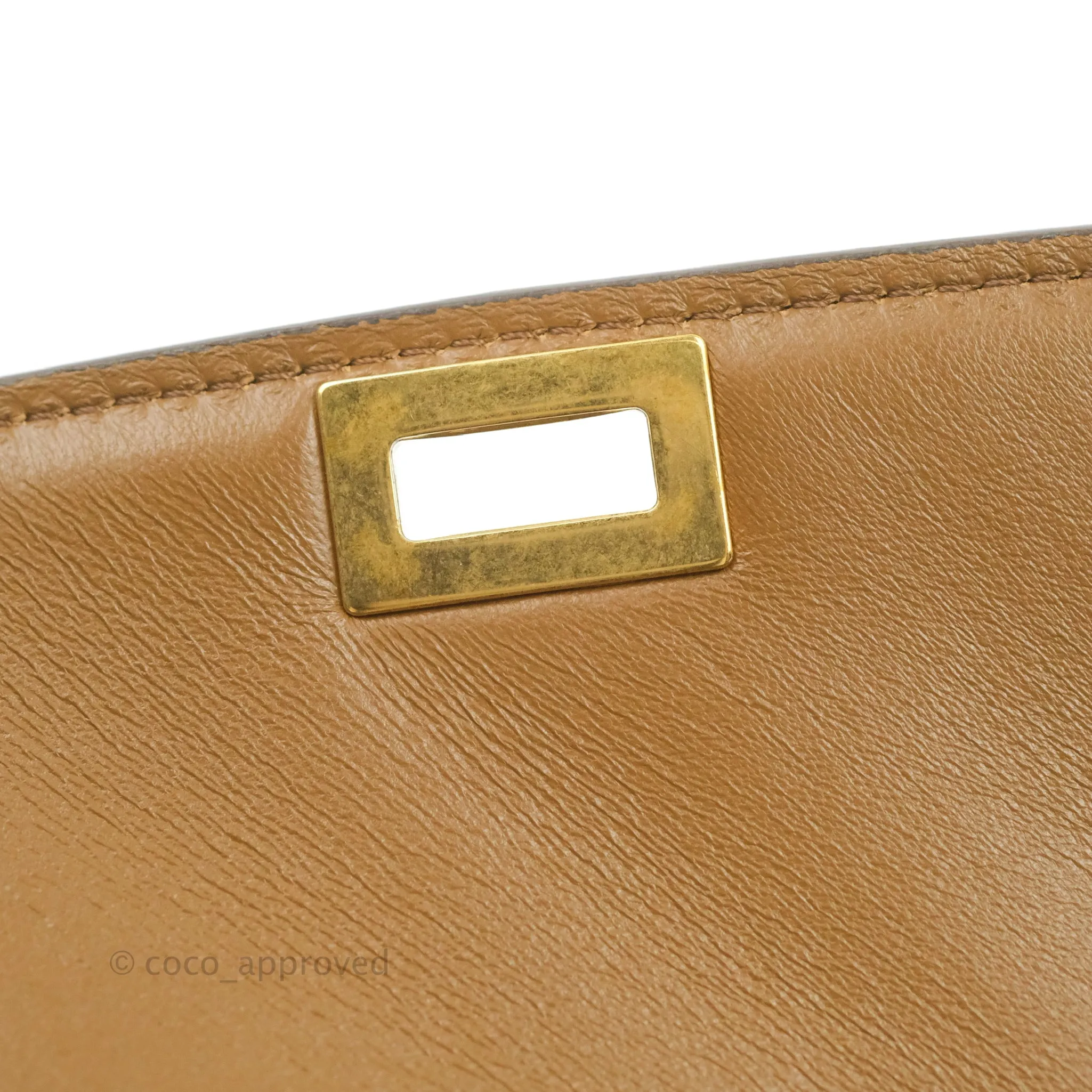 Celine Medium Classic Box Flap Caramel Calfskin