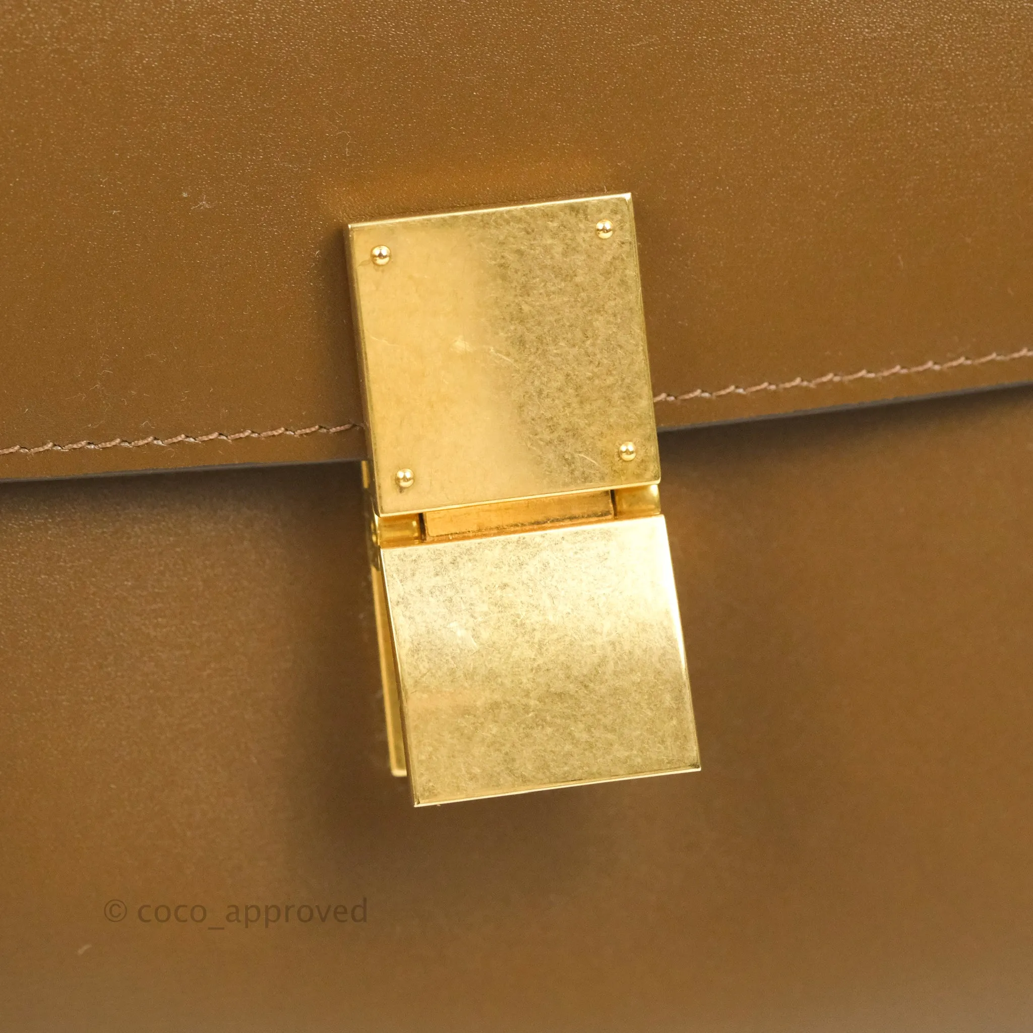 Celine Medium Classic Box Flap Caramel Calfskin