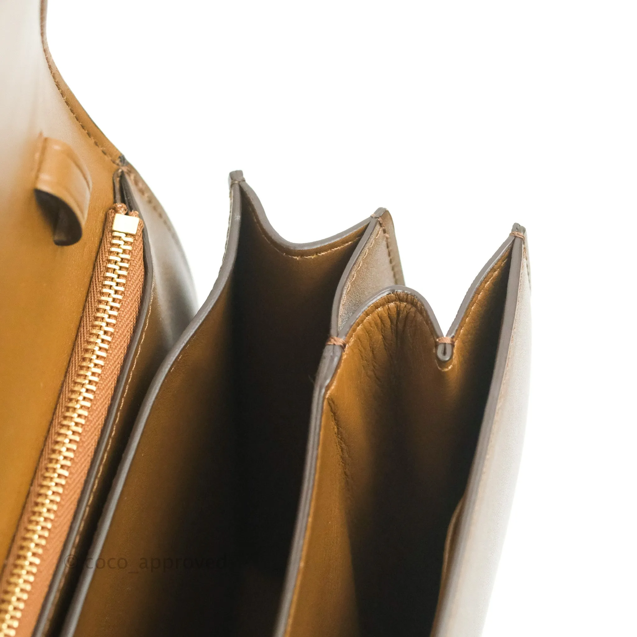 Celine Medium Classic Box Flap Caramel Smooth Calfskin