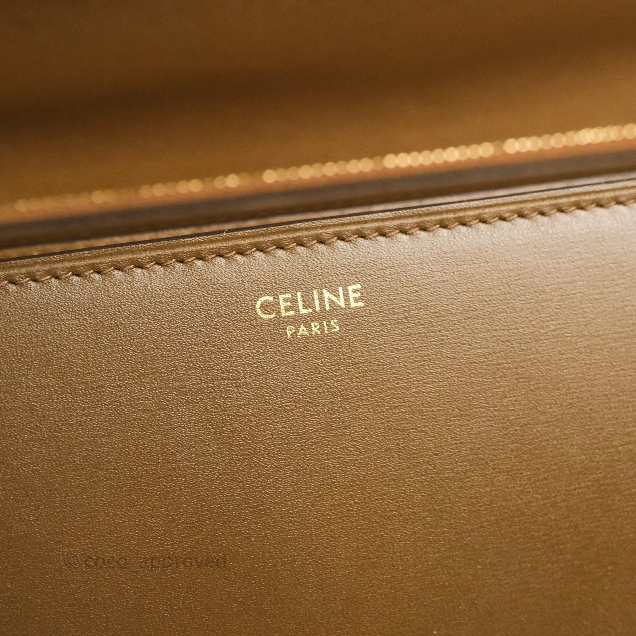 Celine Medium Classic Box Flap Caramel Smooth Calfskin