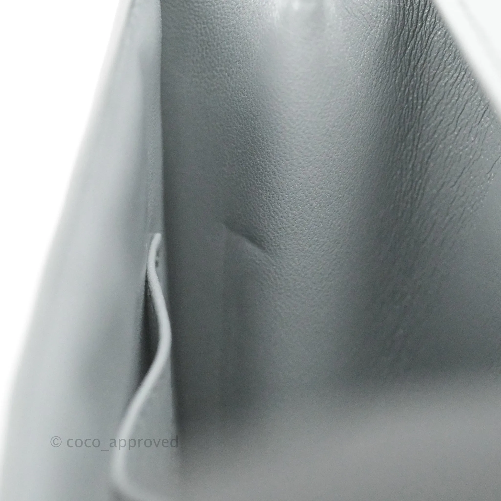 Celine Medium Classic Box Flap Grey Calfskin