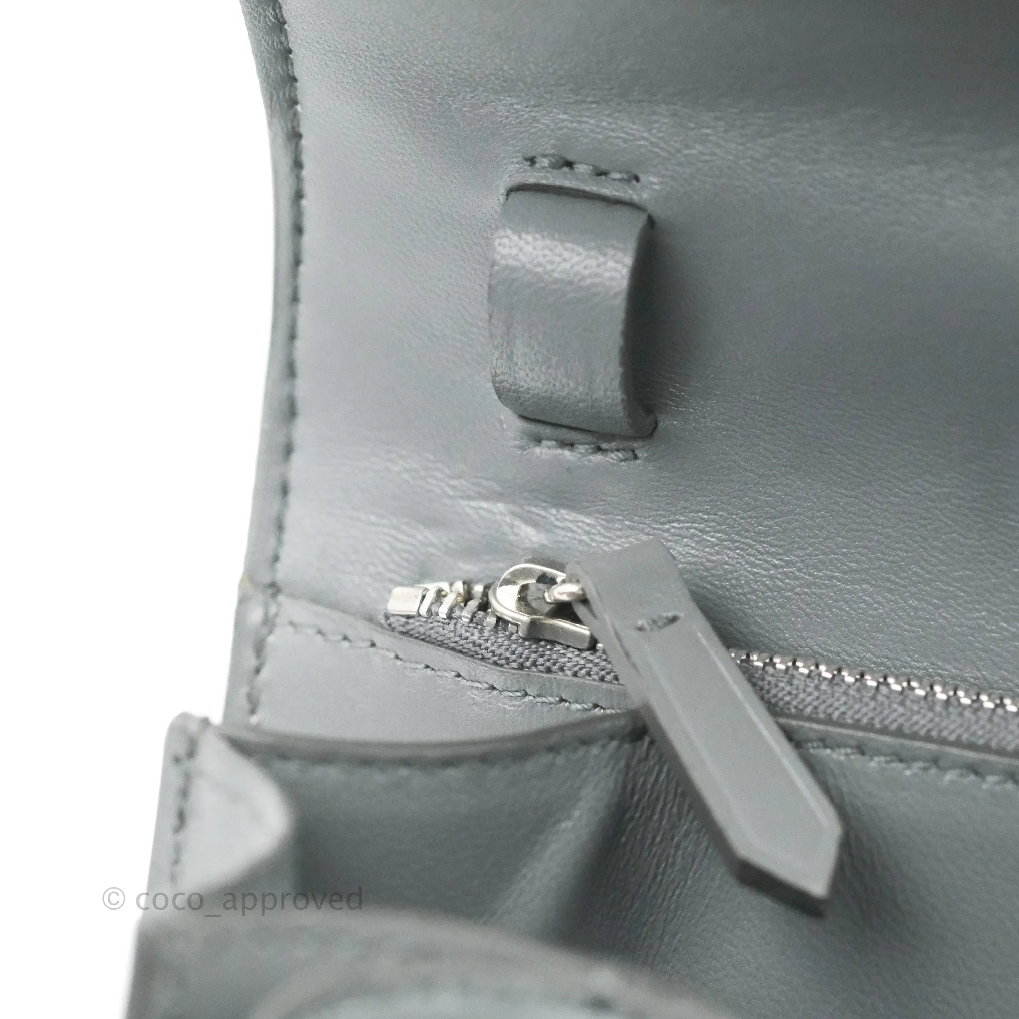Celine Medium Classic Box Flap Grey Calfskin
