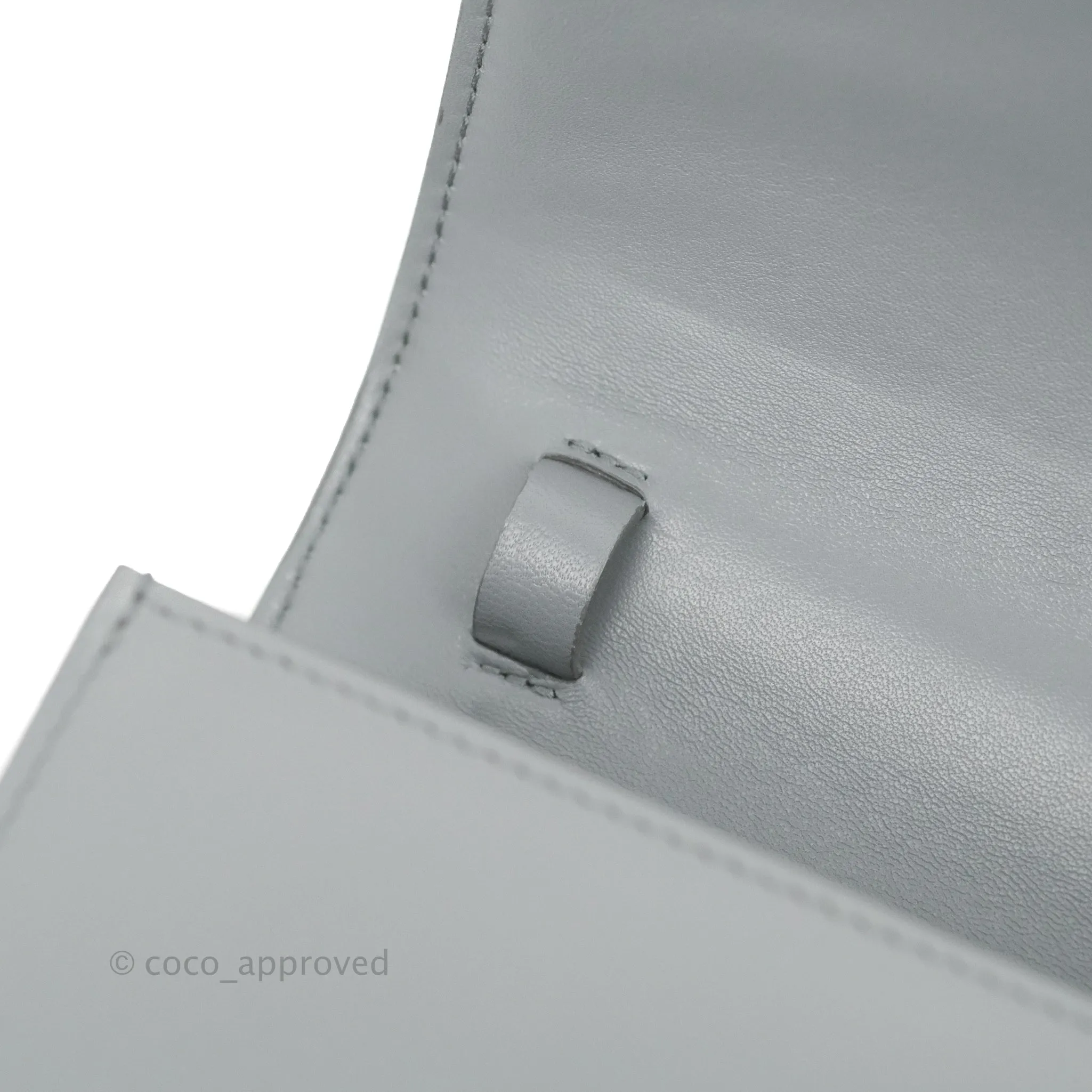 Celine Medium Classic Box Flap Grey Calfskin