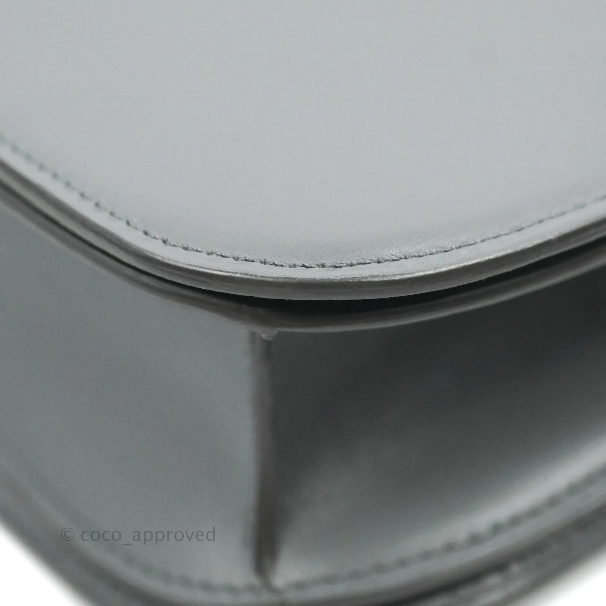 Celine Medium Classic Box Flap Grey Calfskin