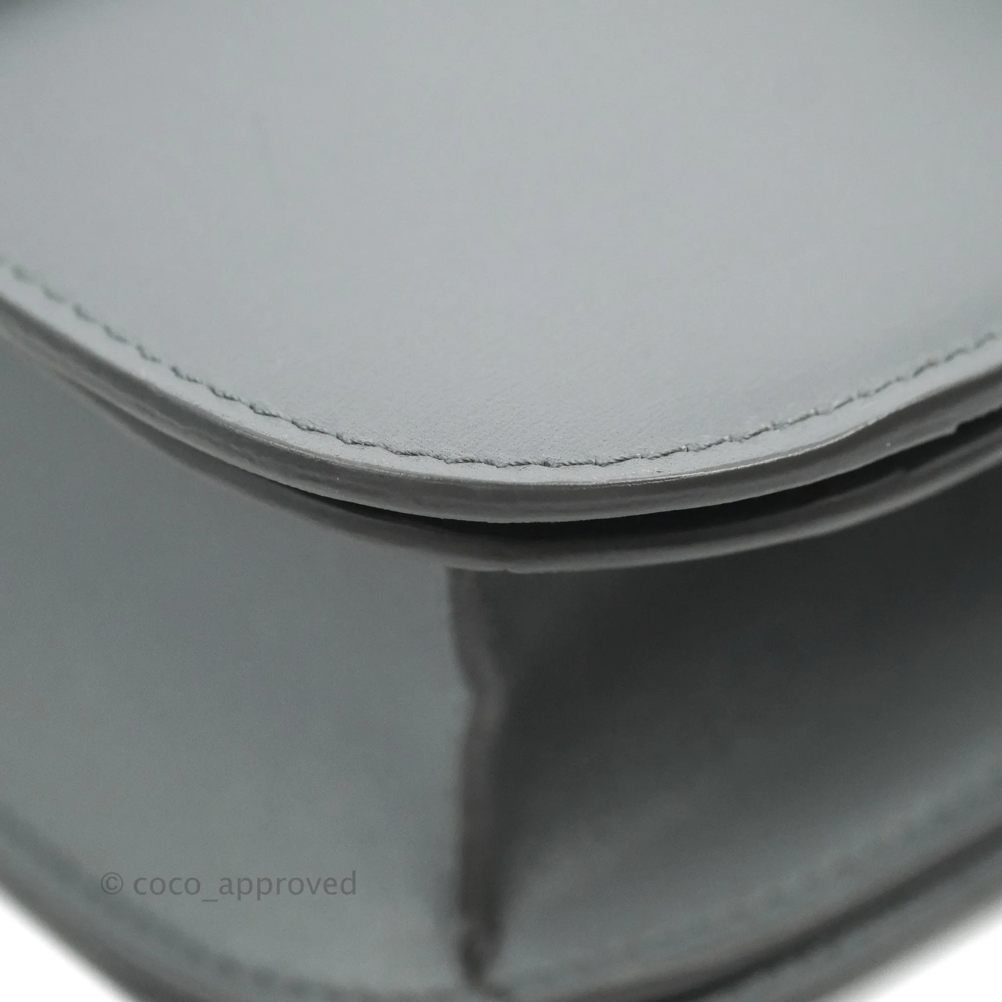 Celine Medium Classic Box Flap Grey Calfskin