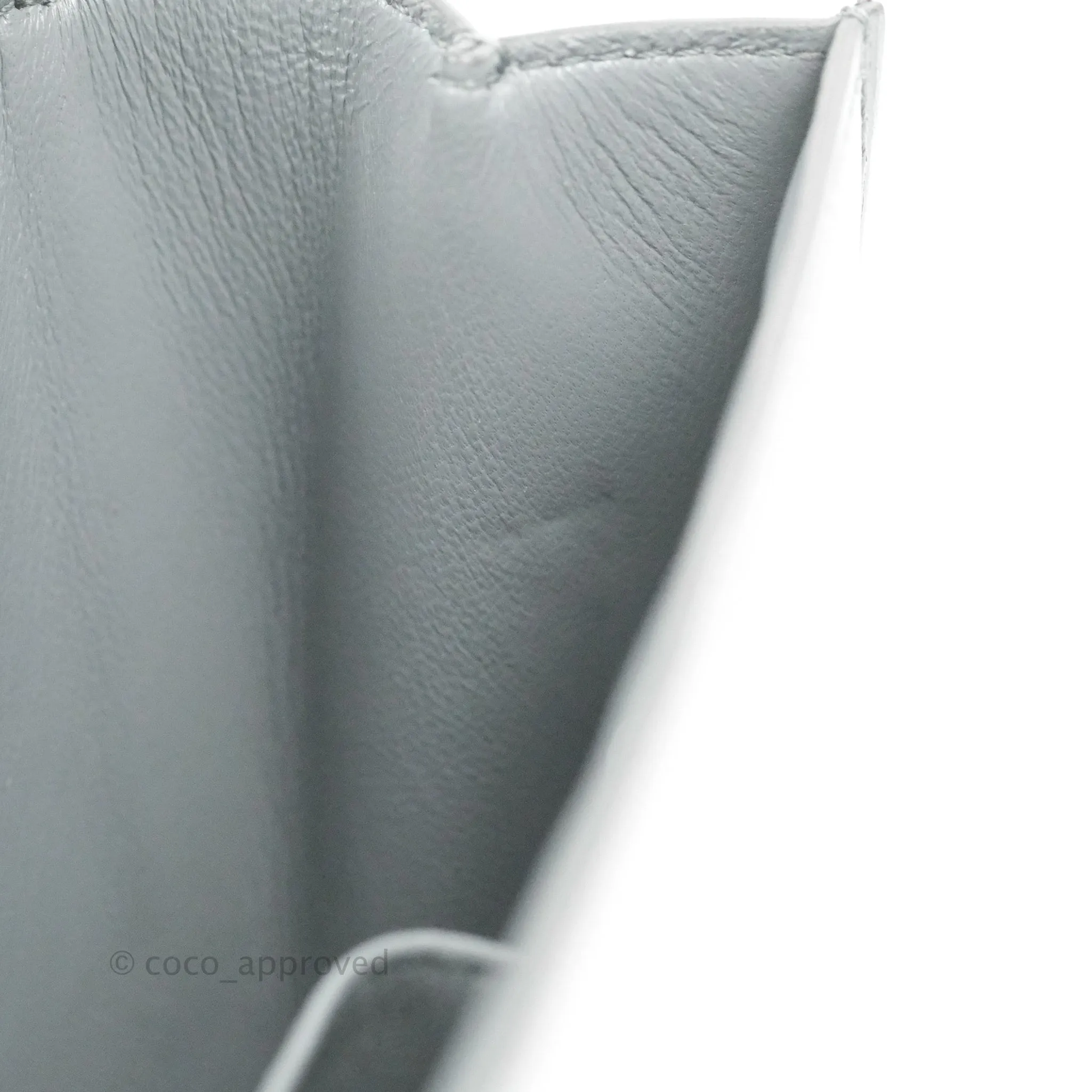 Celine Medium Classic Box Flap Grey Calfskin