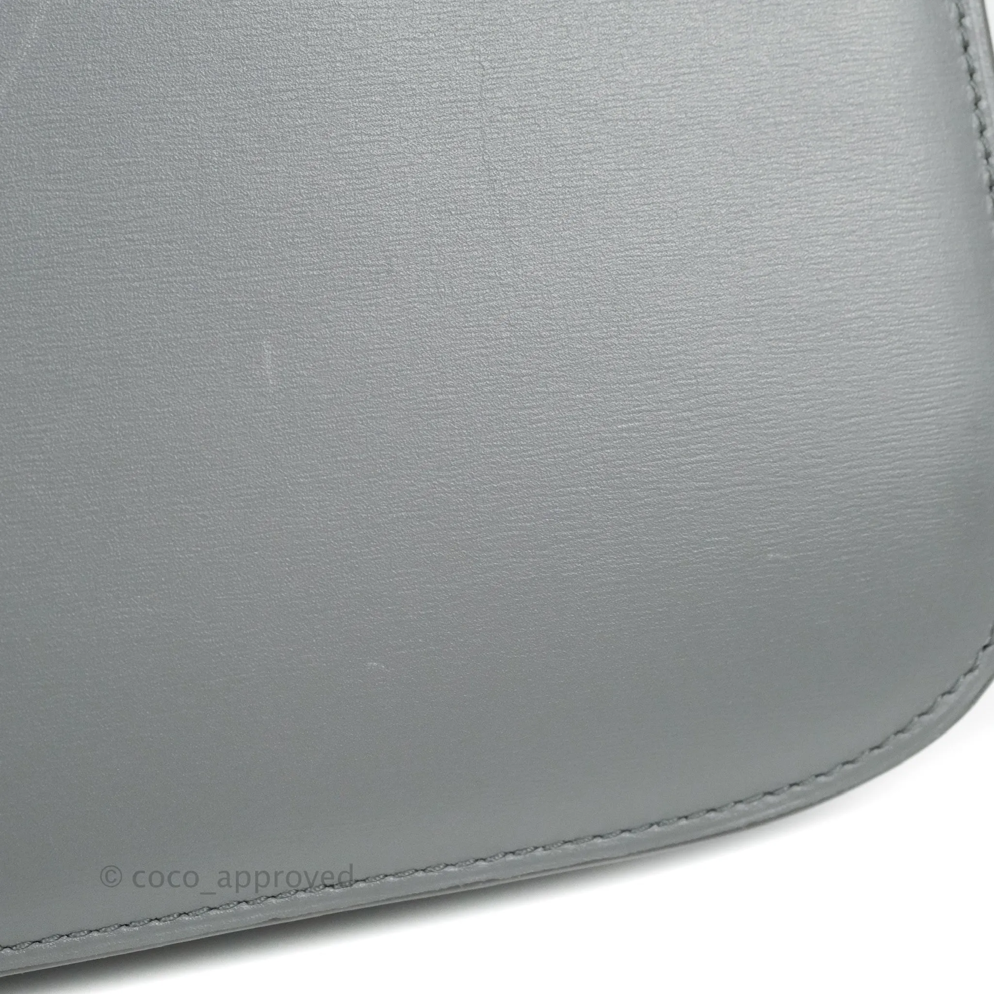 Celine Medium Classic Box Flap Grey Calfskin