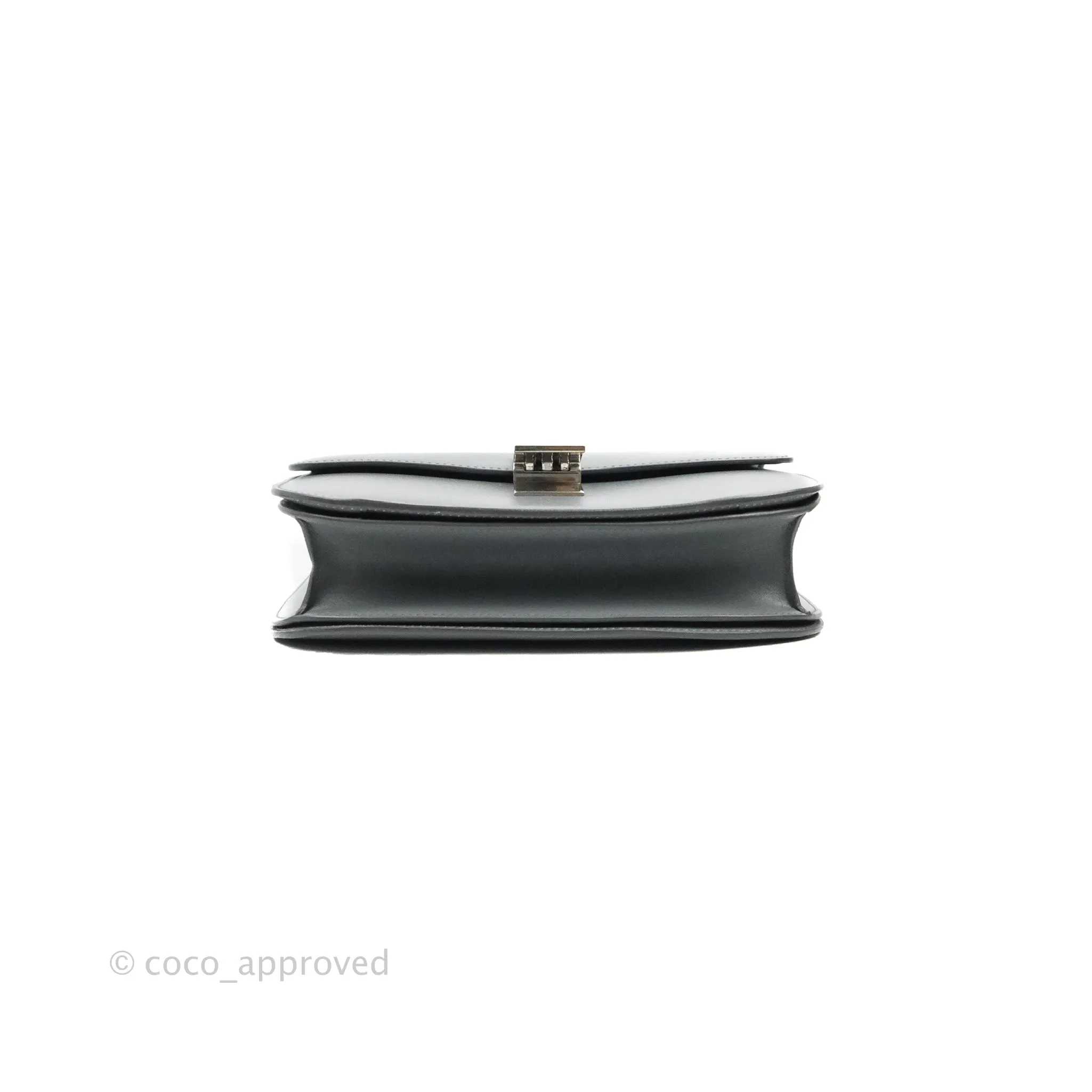 Celine Medium Classic Box Flap Grey Calfskin