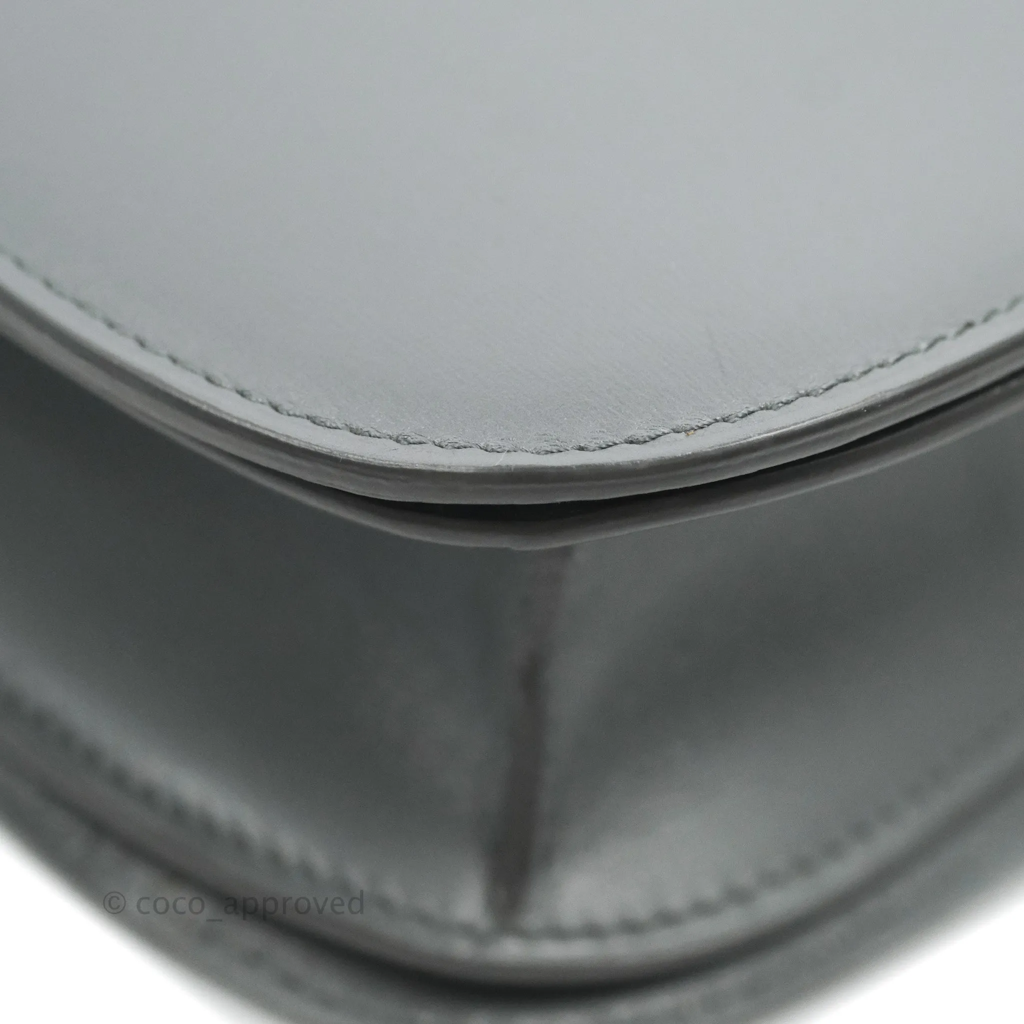 Celine Medium Classic Box Flap Grey Calfskin